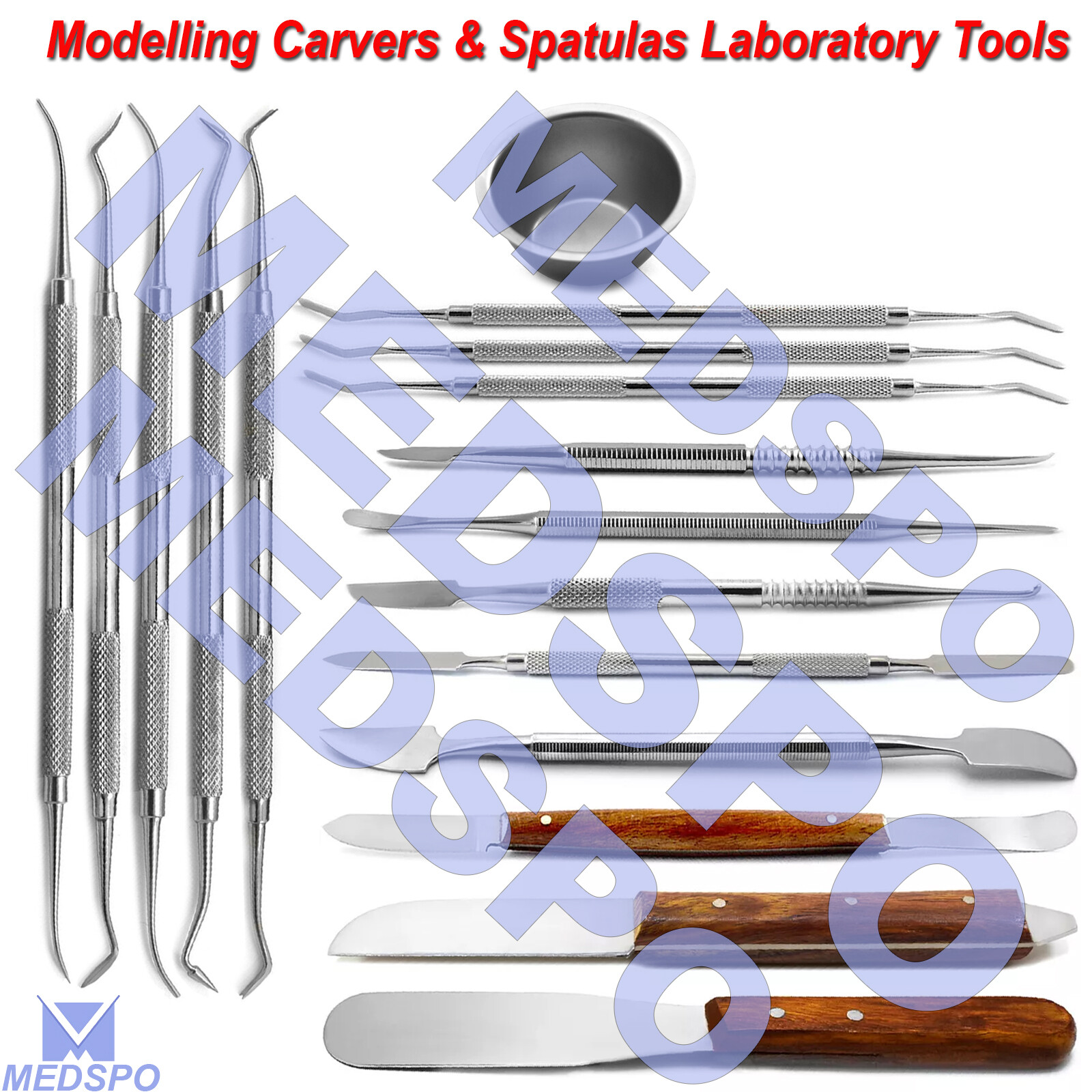Dental Waxing Modelling Carvers Plaster Spatula Laboratory Technician Instrument