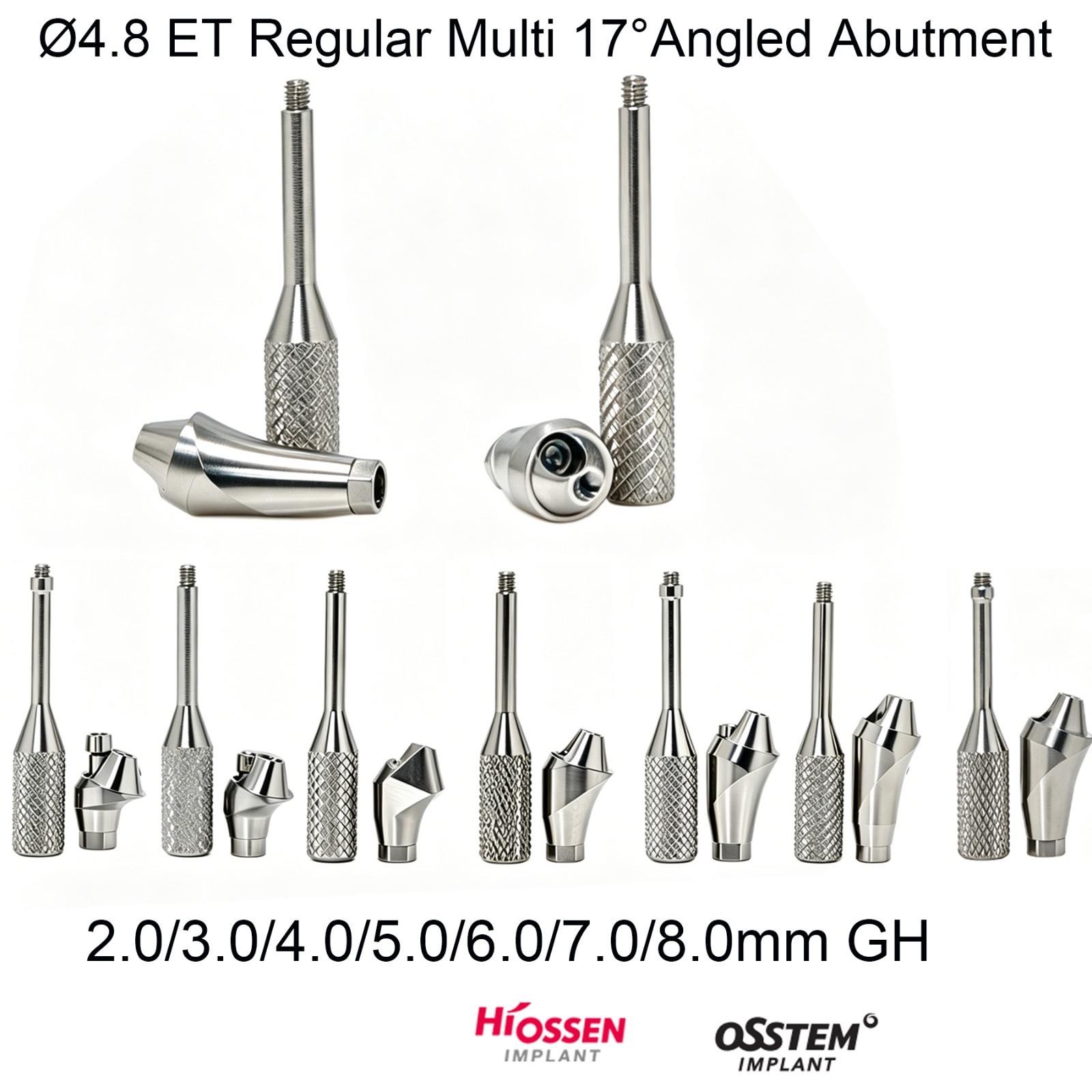 Dental 17° Angled Multi Unit Abutment 4.8mm MU for Hiossen Hex Standard Regular
