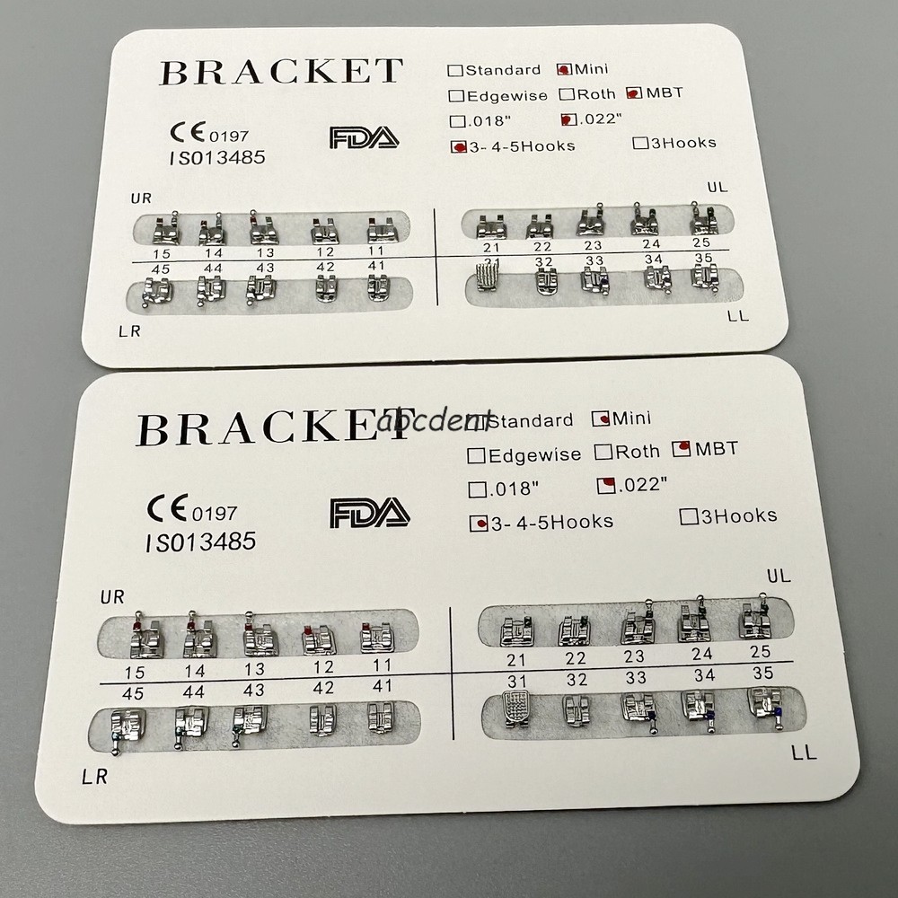 Dental MiM Moloblock Mesh Base Brackets Mini 022 slot 345 hooks Roth MBT Bracket