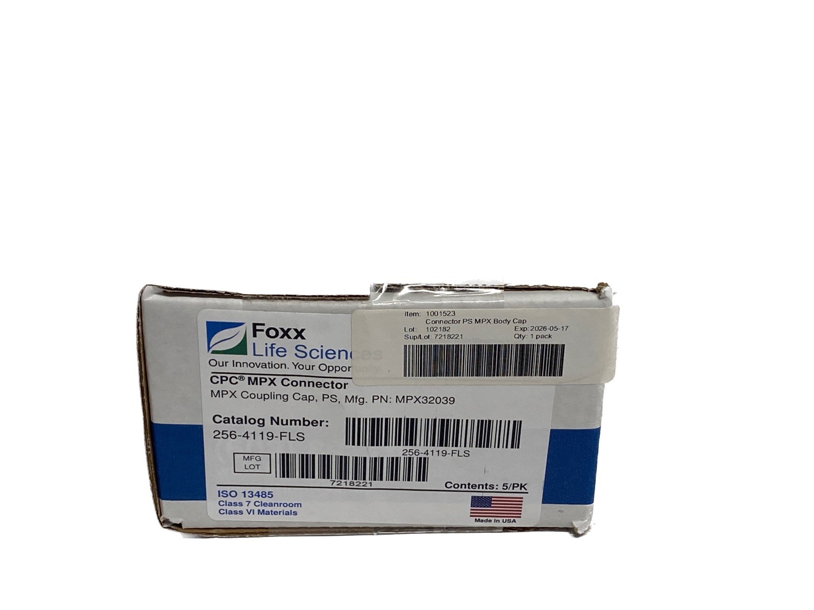 New (5/Pk) FOXX CPC Polystyrene MPX Coupling Cap Connector MPX17803