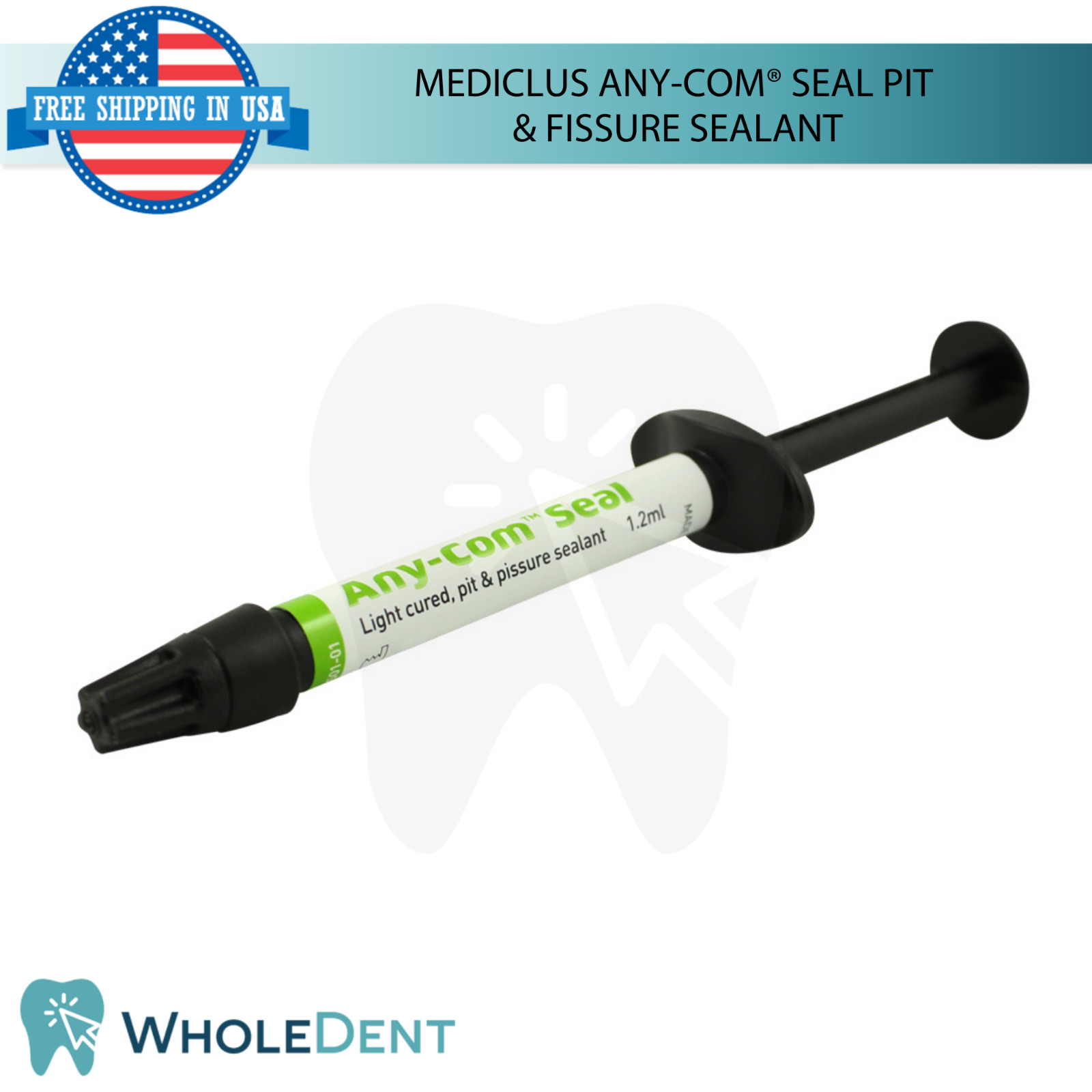Dental Any-Com® Seal Pit & F!ssure Sealant 1.2g x 2 Caries Prevention Lab
