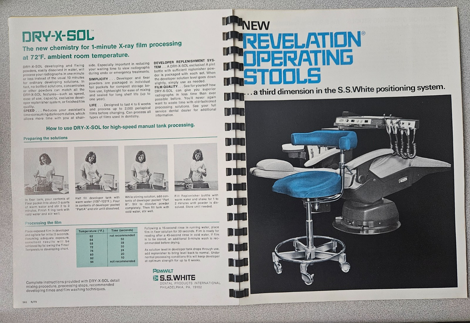 SS WHITE VINTAGE EQUIPMENT LITERATURE PORTFOLIO