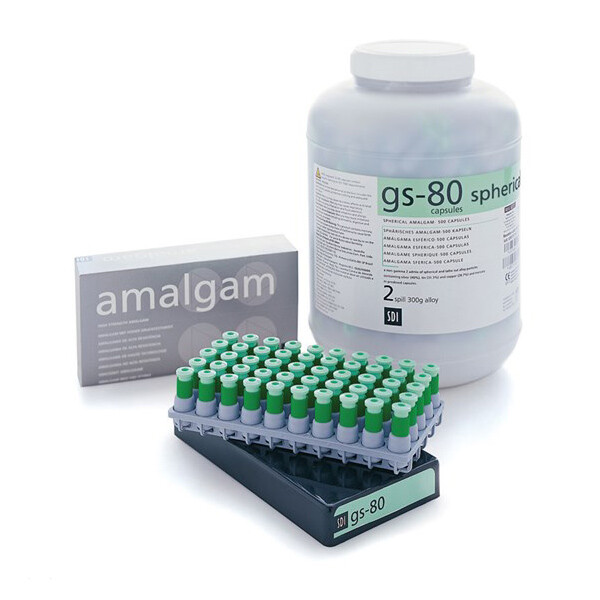 SDI GS-80 Fast Set 2 Spill 600 mg Econ 50 pcs Alloys Amalgam Capsule 4402202