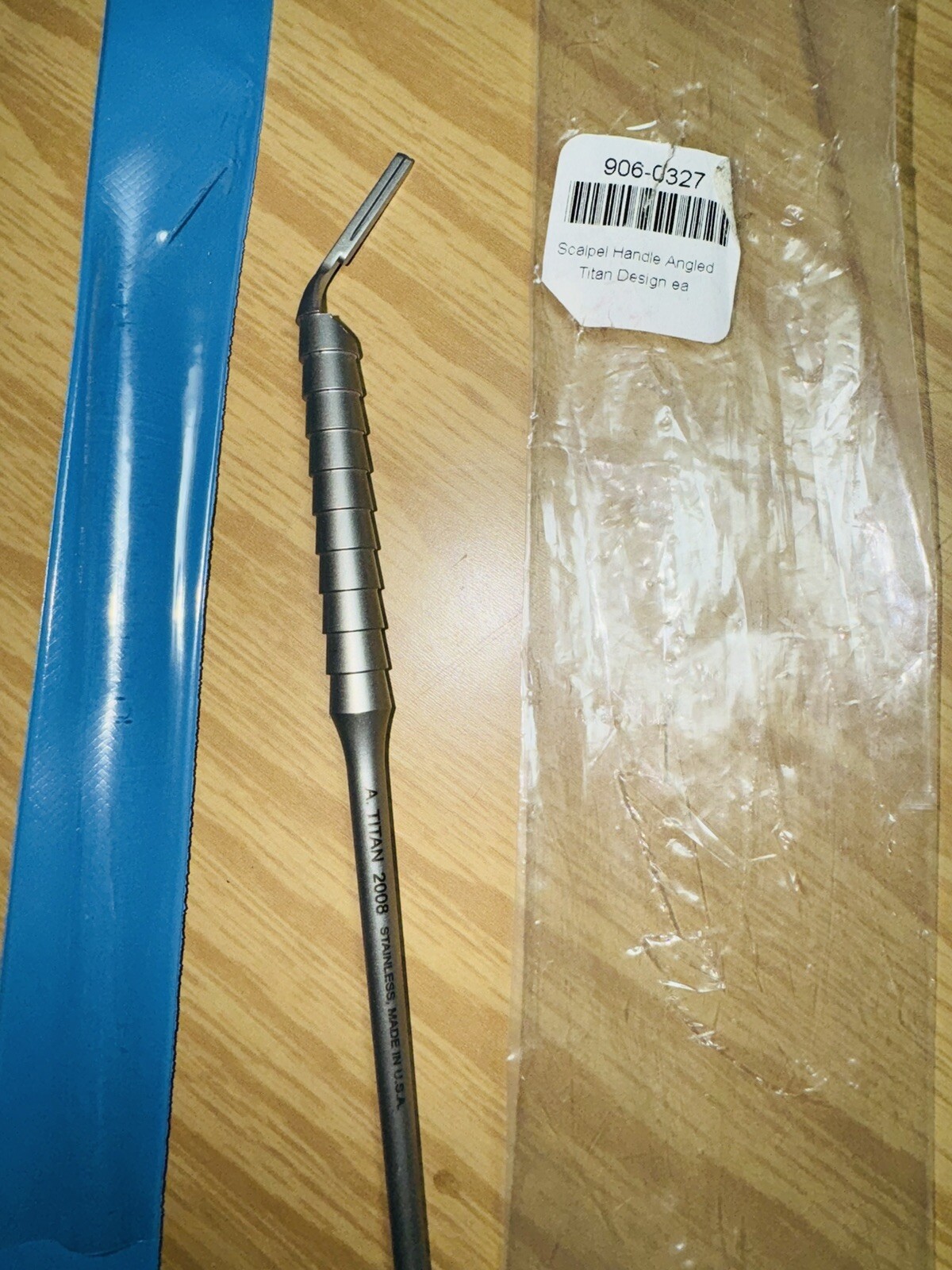 NEW ~ A. Titan Dental Instrument Scalpel Angled Handle USA