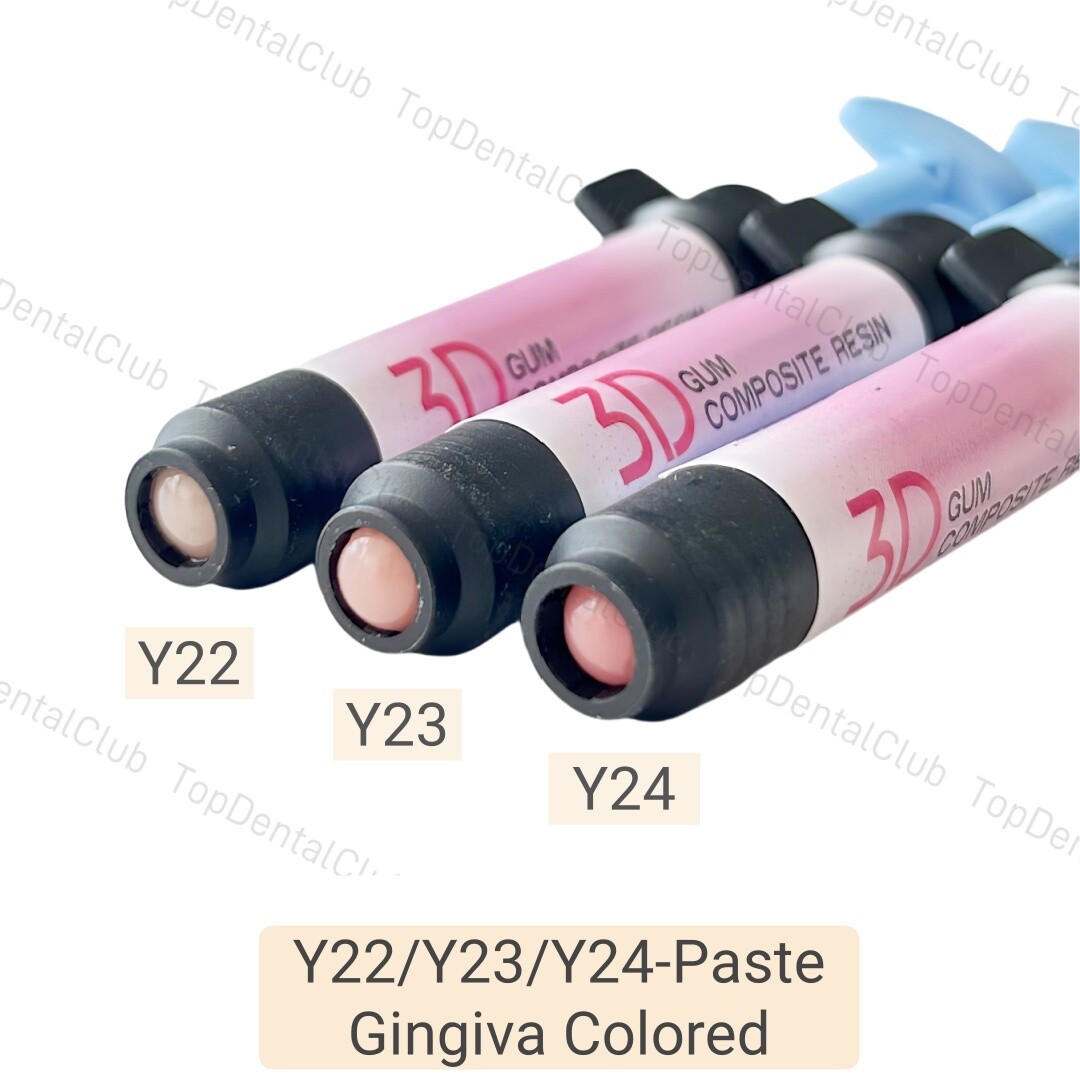 Dental Gingiva Aesthetic Resin Gum Pink 3D Composite Resin Syringe Adhesive Kit