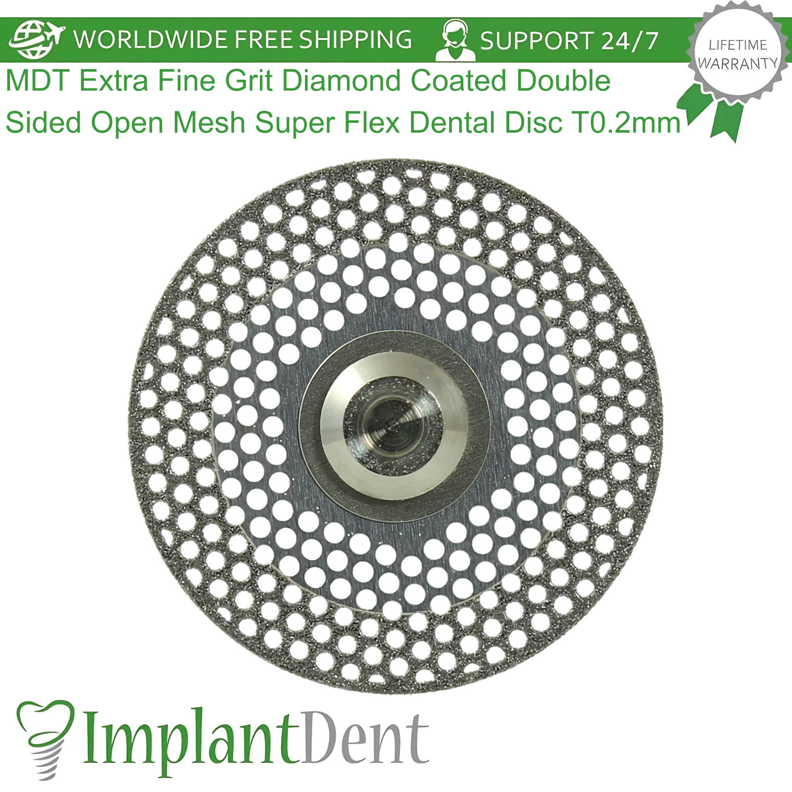 MDT Dental Extra Fine Grit Diamond Coated Double Sided Open Mesh Super Flex Disc