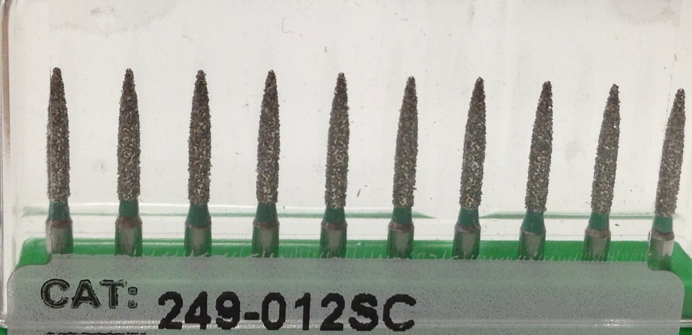 Dental Diamond Burr Course ( 60 ) Flame Shape (862) # 249-012S C