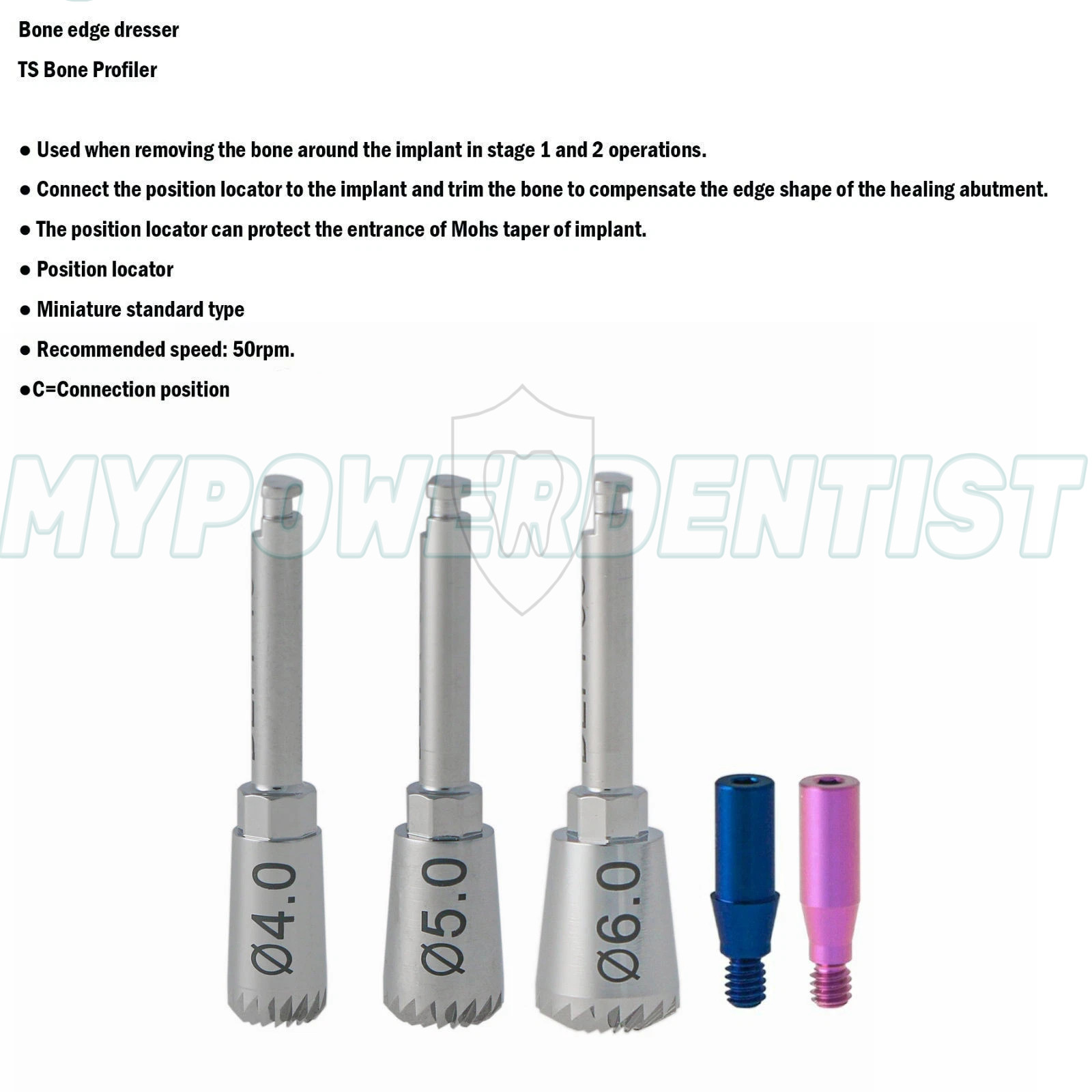 Im-plant Prosthetic Kit Torque Driver Multi ABT Bone Profiler M6019 4.0/5.0/6.0