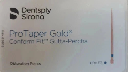 Protaper Gold F1,F2,F3, F4 & F5 GUTTA Percha Points Dentsply Tulsa Box of 60 FS)