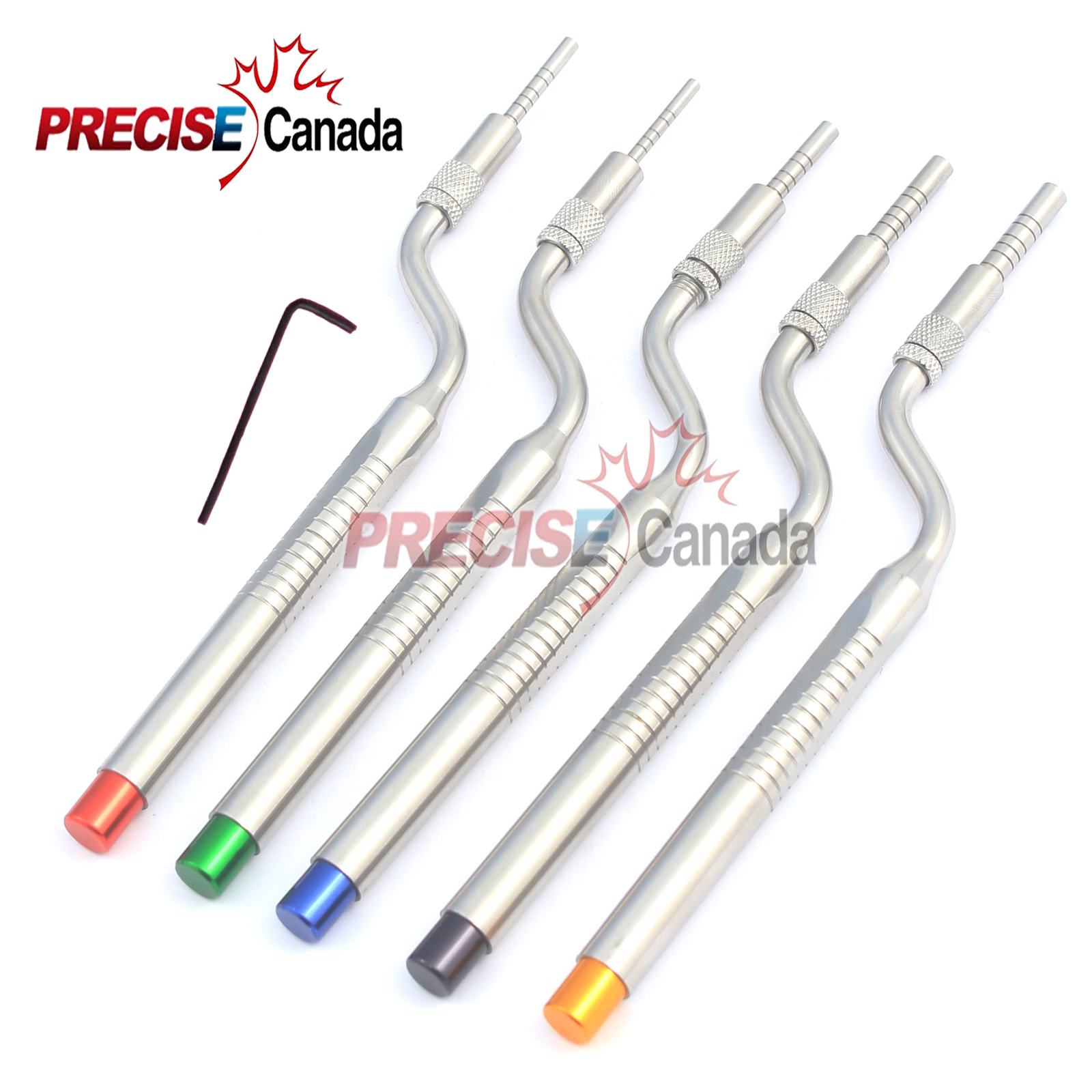 SET OF 5 SINUS OSTEOTOMES OFFSET CONCAVE TIP CURVED IMP DENTAL INSTRUMENTS