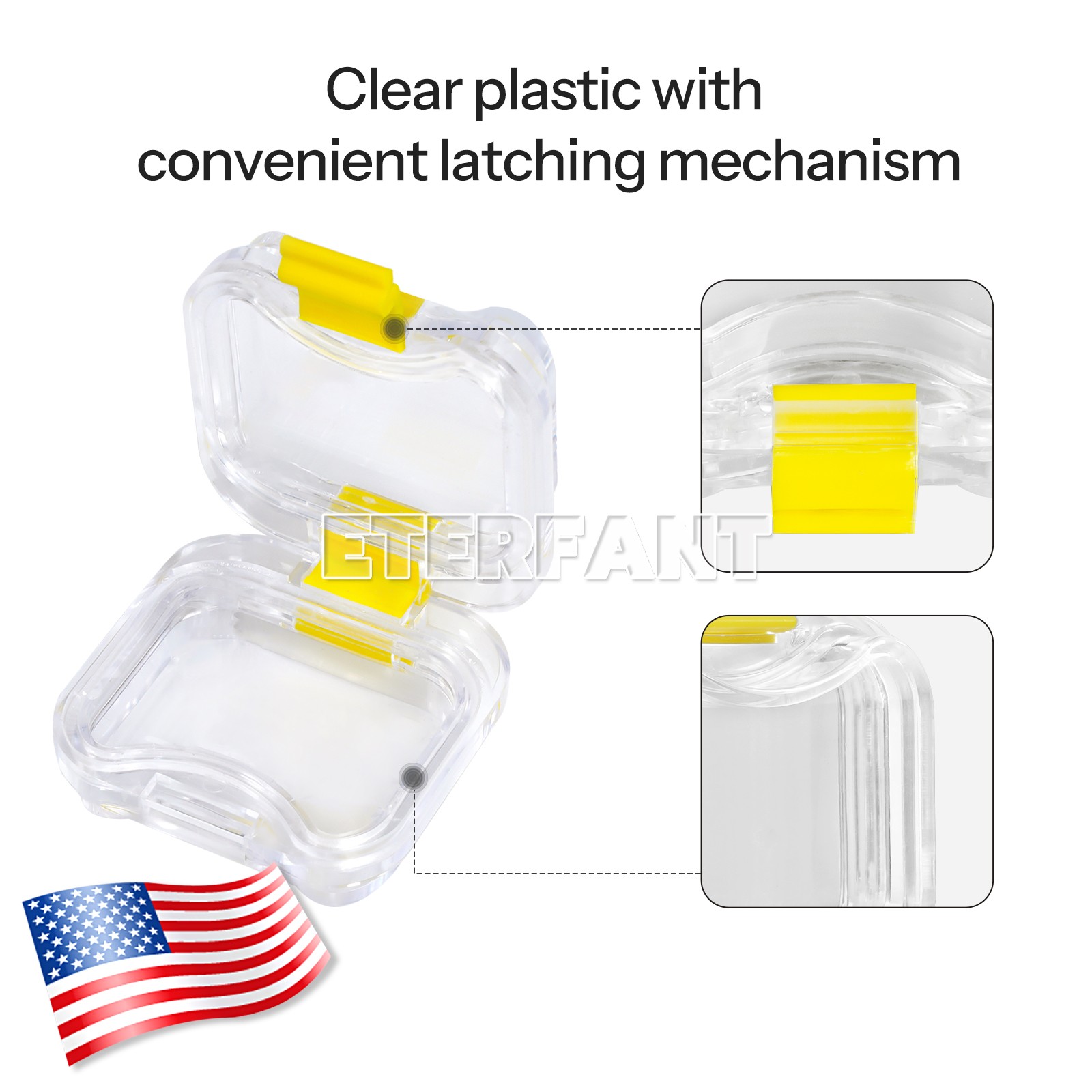 ETERFANT 500pcs Dental Crown and Bridge Pillow Box with Latch Storage display