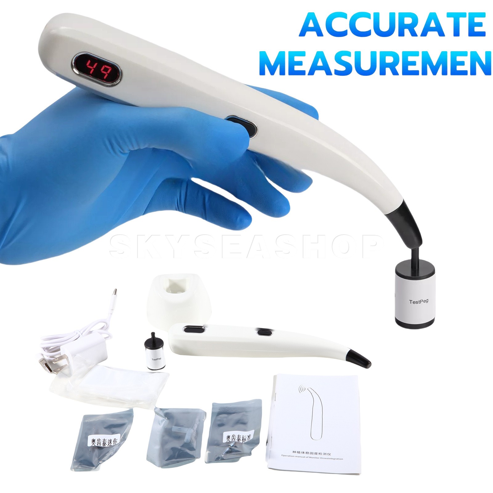 Dental Implant Osseointegration Monitor Stability Measurement ISQ Tester Device