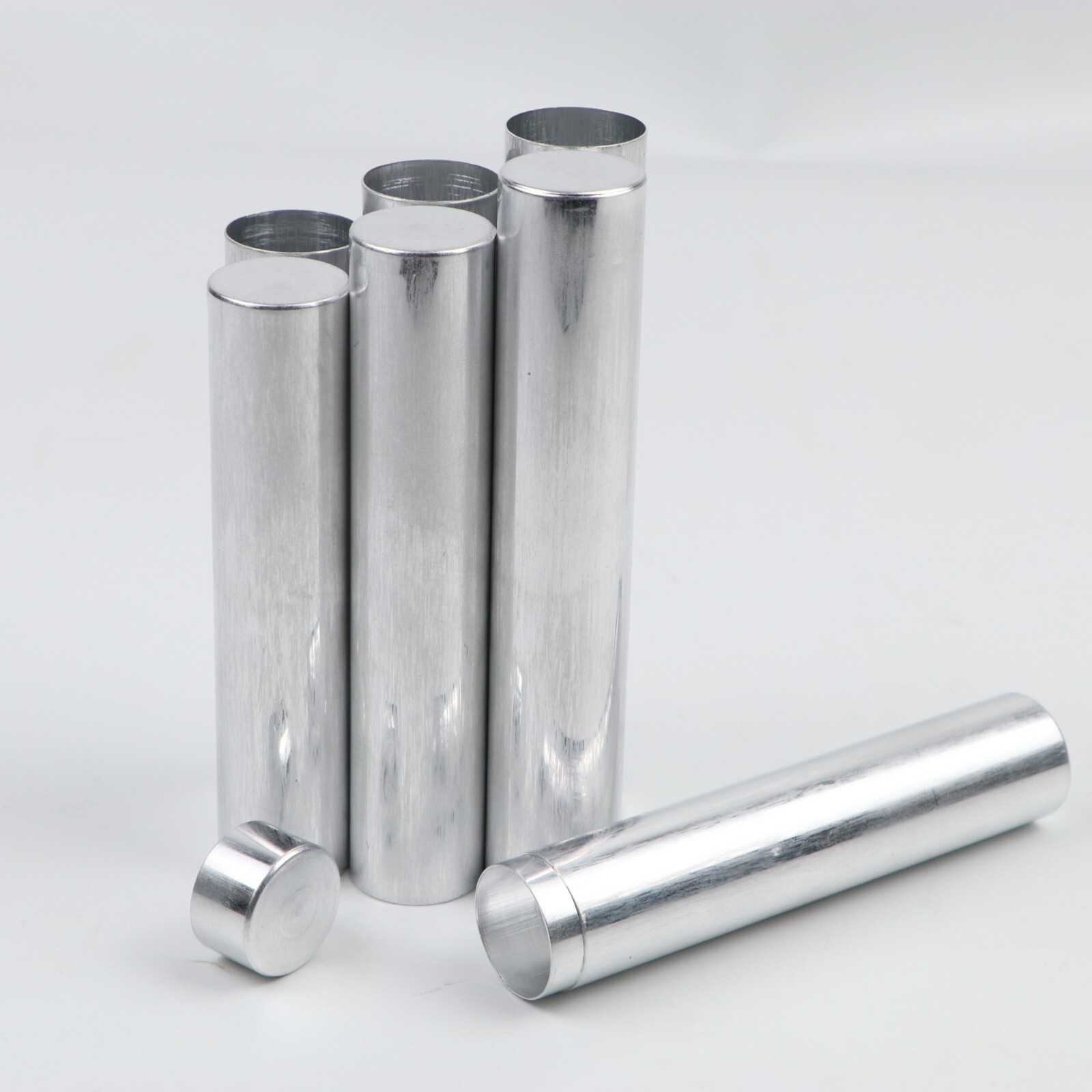 100pcs Dental Lab Empty Aluminium Cartridge for Flexible Partial Material OD22mm