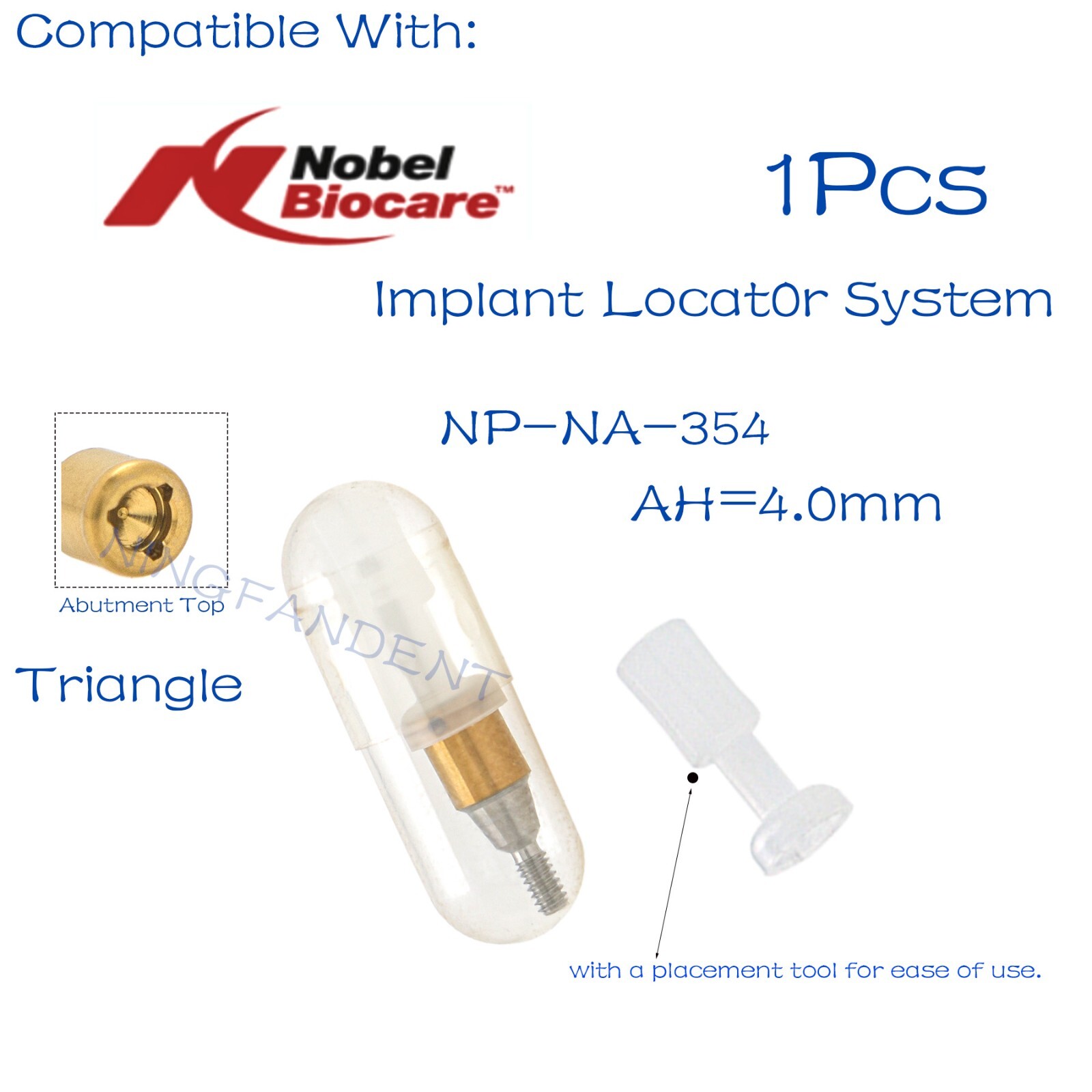 Nobel Biocare Active NP Locator Abutment For Ø3.5 D 1-5.0mm GH Narrow Platform