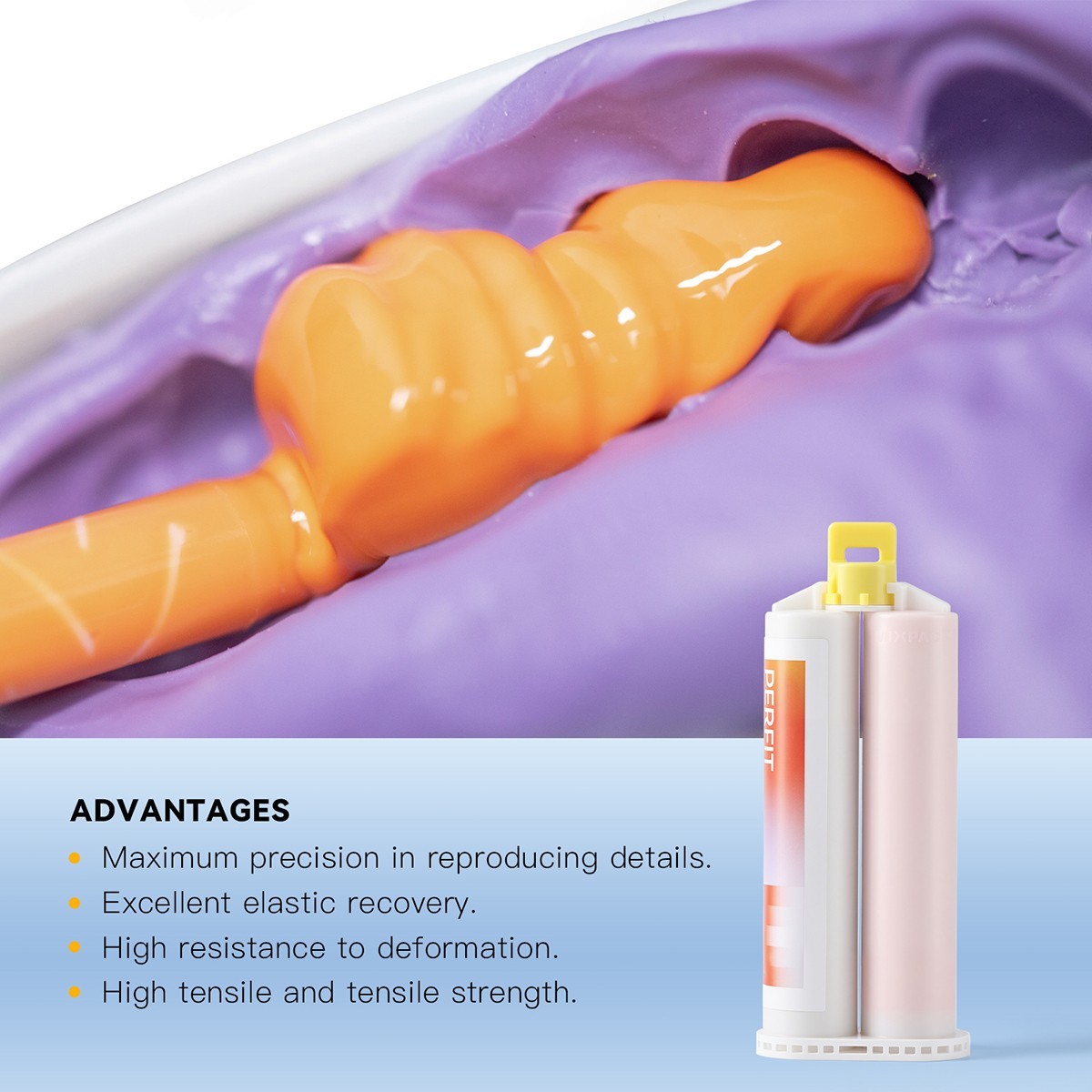 AZDENT Dental Impression Material Putty Light Body Fast/Normal Set 50ml*2