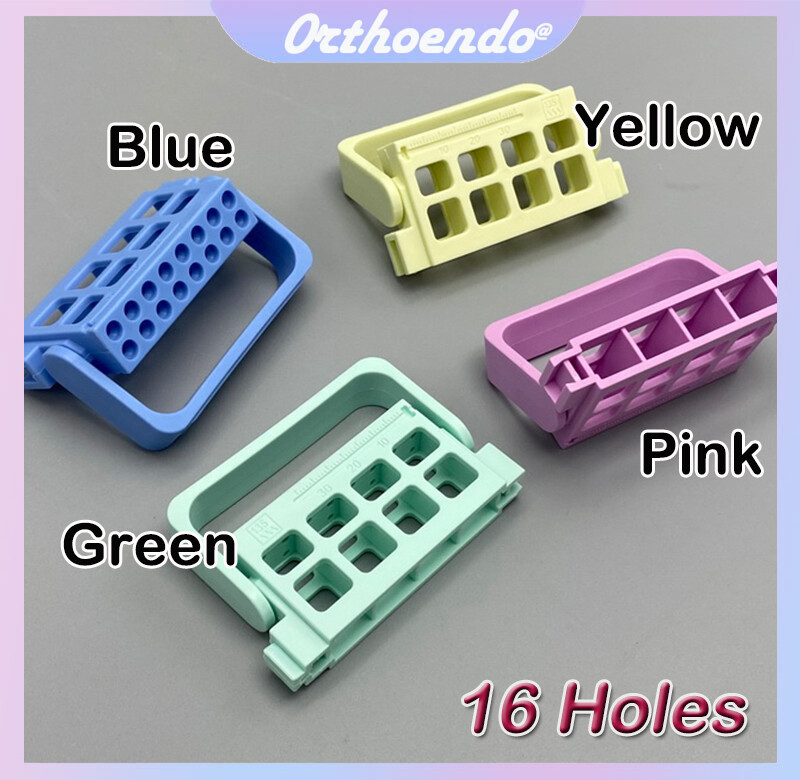 Dental 8/16 Holes Bur Endo Files Block Holder Stand Autoclave Disinfection Box