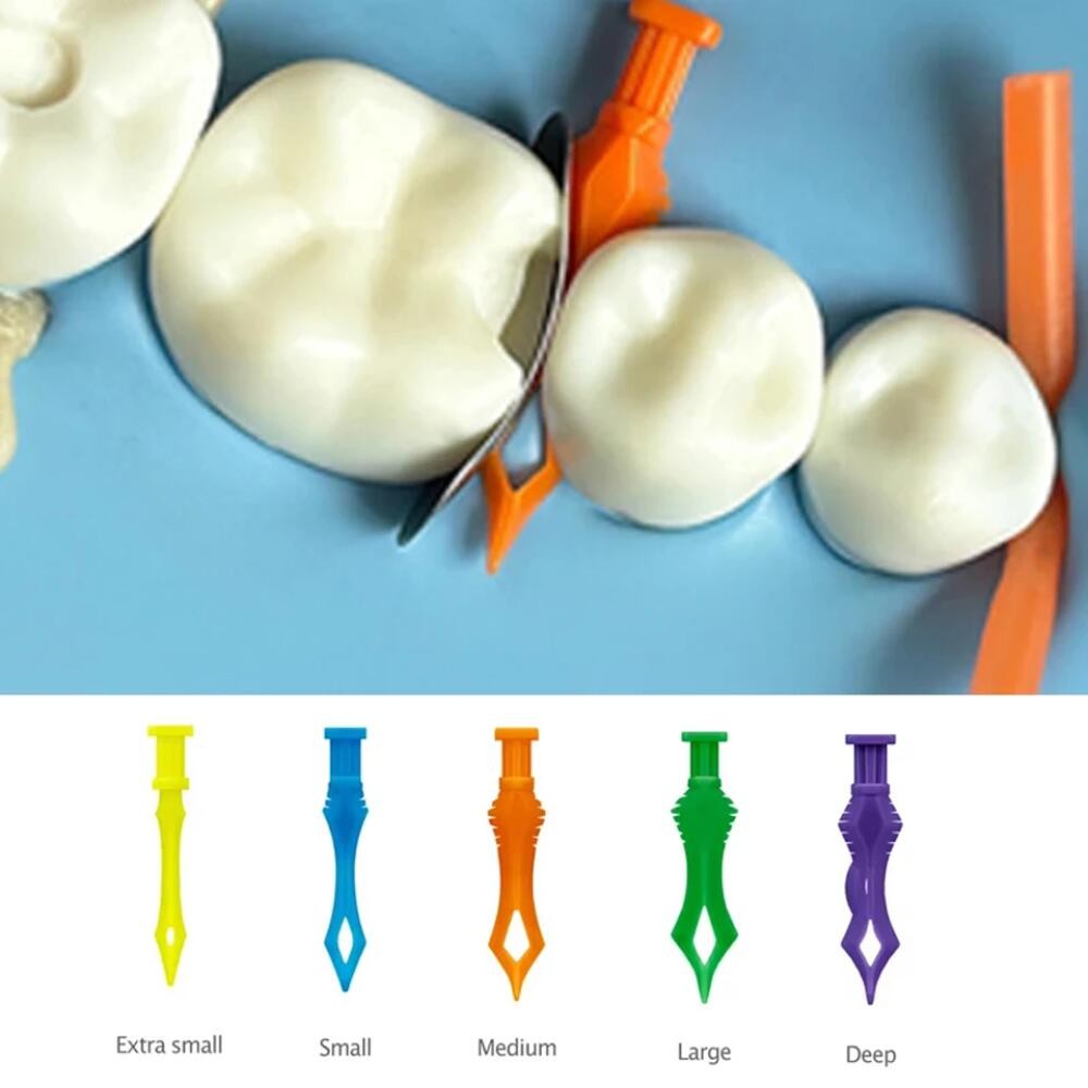 Dental Diamond Wedges Sectional Matrix System Plastic Daptive Interdental Teeth