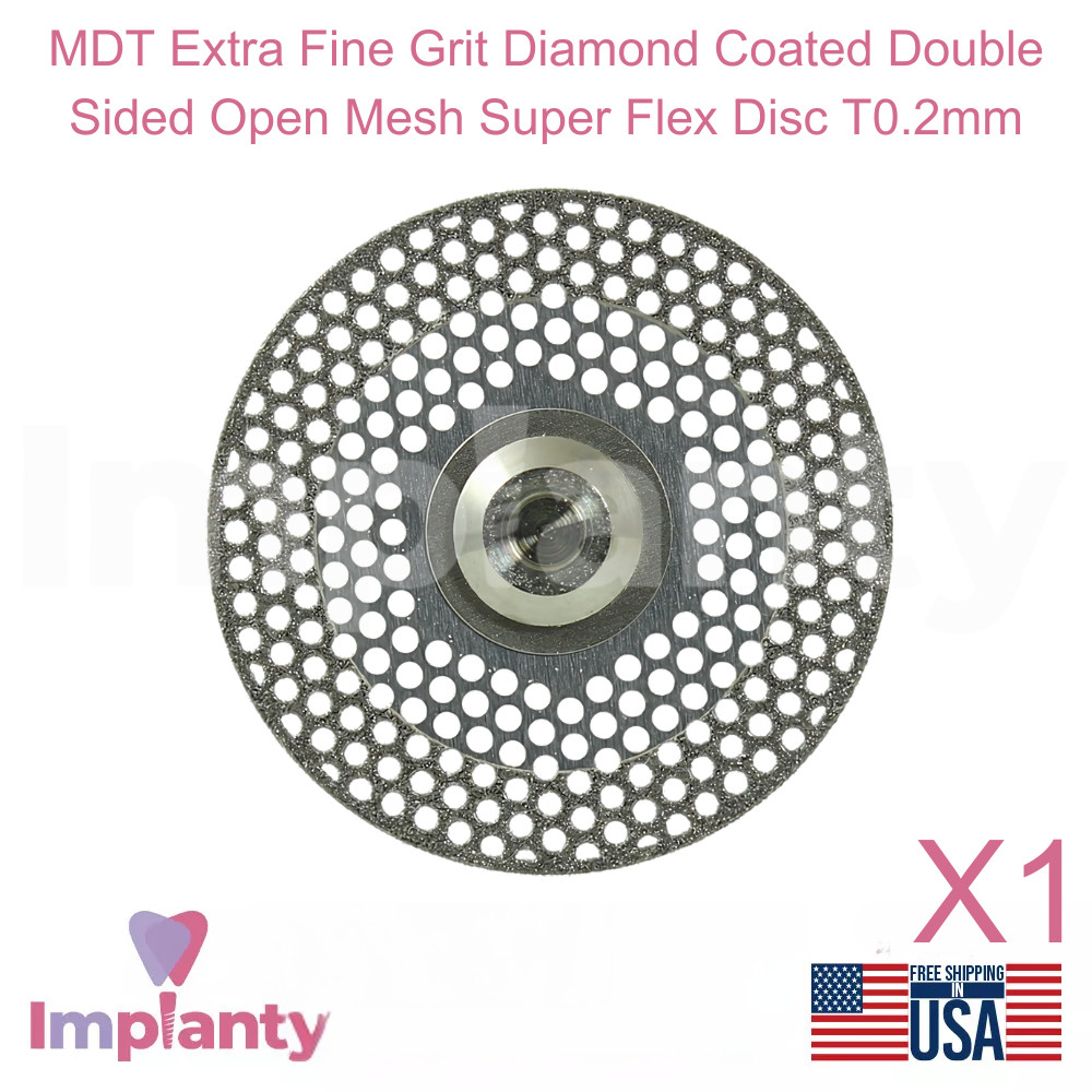 MDT Double Sided Open Mesh Super Flex Extra Fine Grit Dental Disc T0.2mm