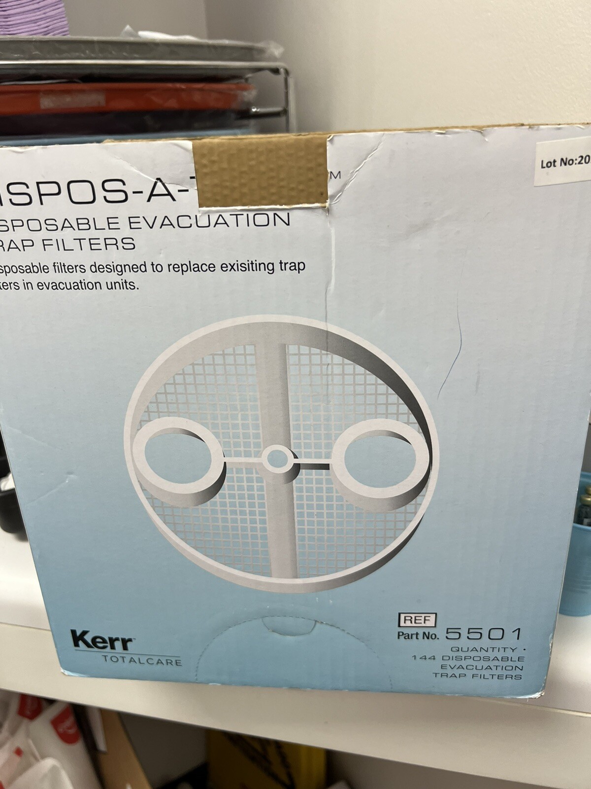 Kerr TotalCare DISPOS-A-TRAP 5501 ADEC DCI FOREST EVACUATION TRAPS 2 1/8″ 144/bx