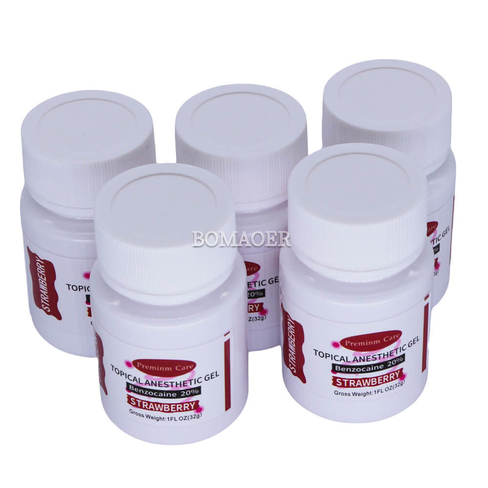 1-50×Dental 1oz (29.6g) Oral Anesthetic Gel Strewberry Prime Gel Bezoca ine 20%