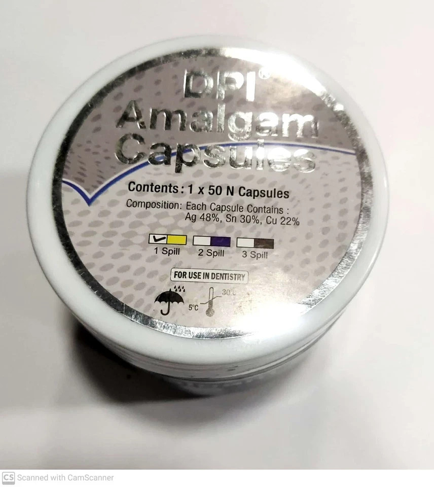 DPI Dental AMALGAM CAPSULES 50 pcs Pack for all type of restorations SPILL 1
