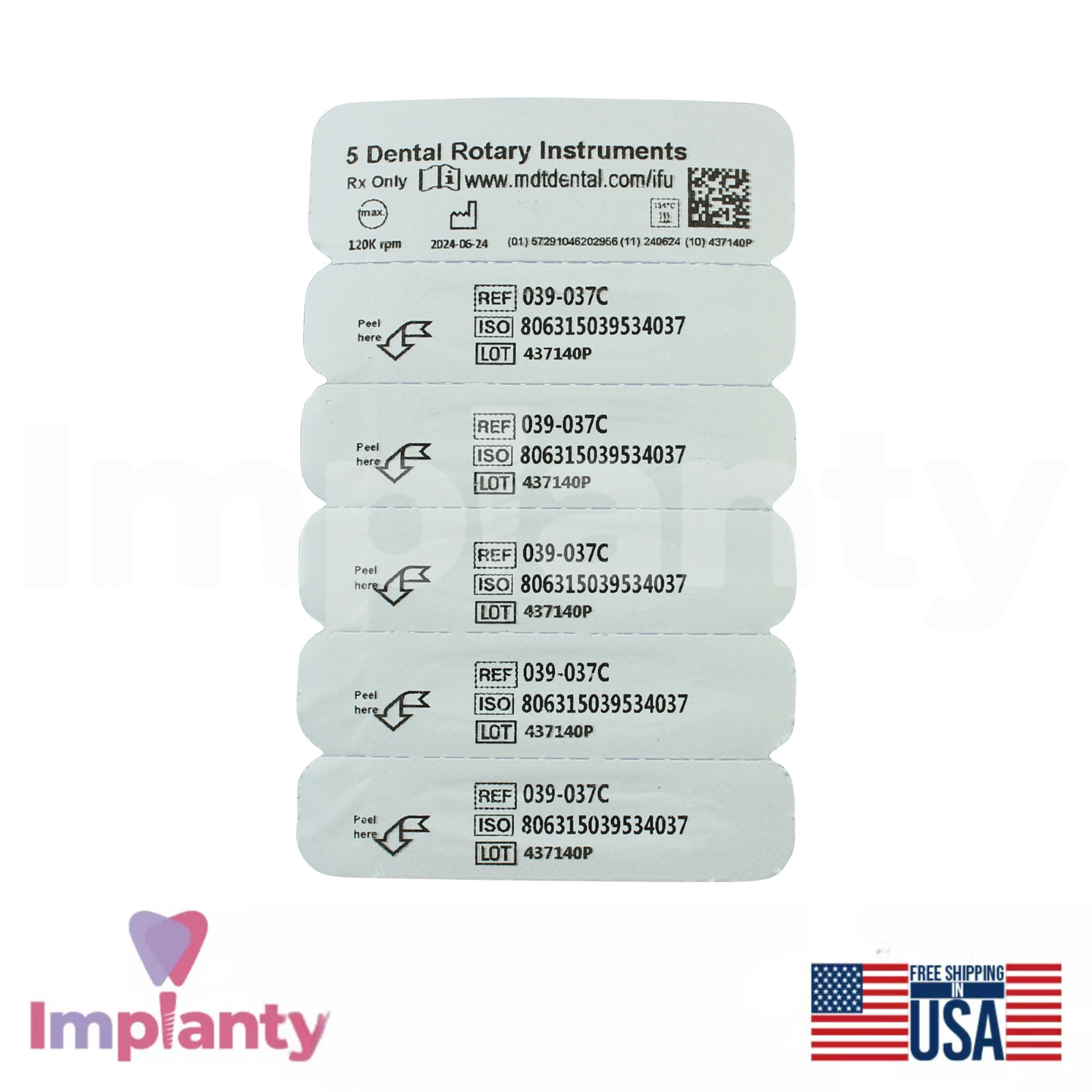 MDT Dental Barrel 039 FG Diamond Burs Material Removal Shaping Flat Surfaces