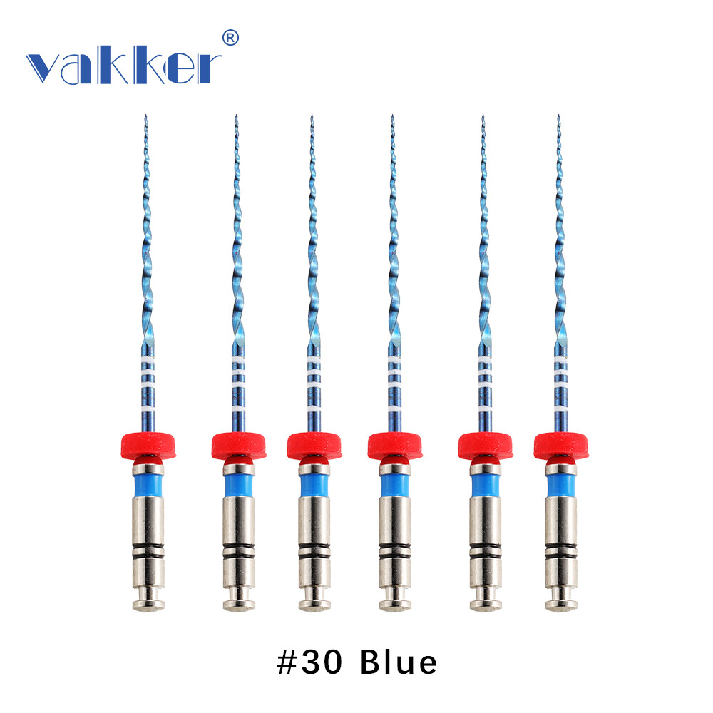 V Blue Dental NiTi Rotary Endo Files Heat Activated Root Canal File 25mm 21mm