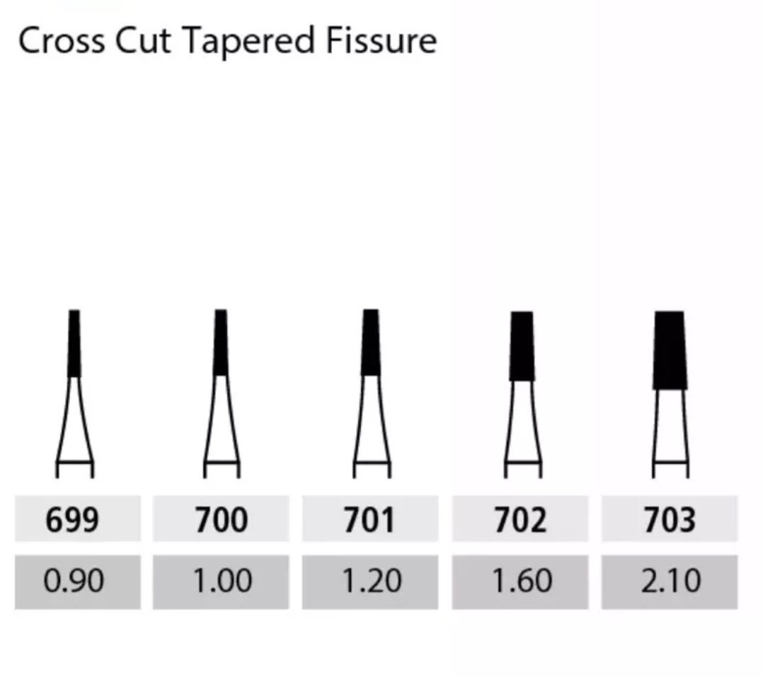 FG701 Carbide Burs High speed Handpiece 30 X FG-701 30 Burs. Made In Canada