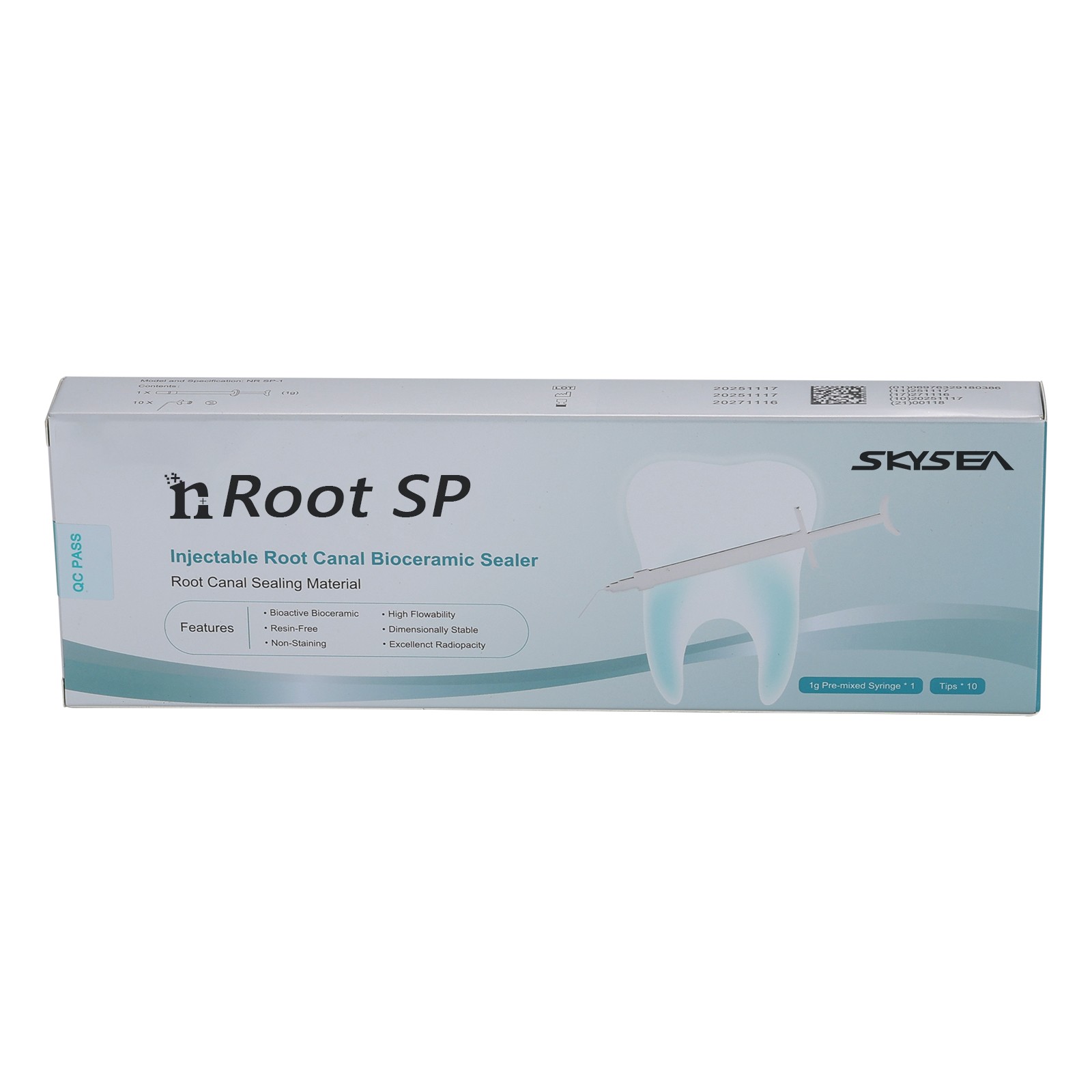 Root canal bioceramic sealer Root Canal Endo Filling Cement 1g +10 Tips Dental