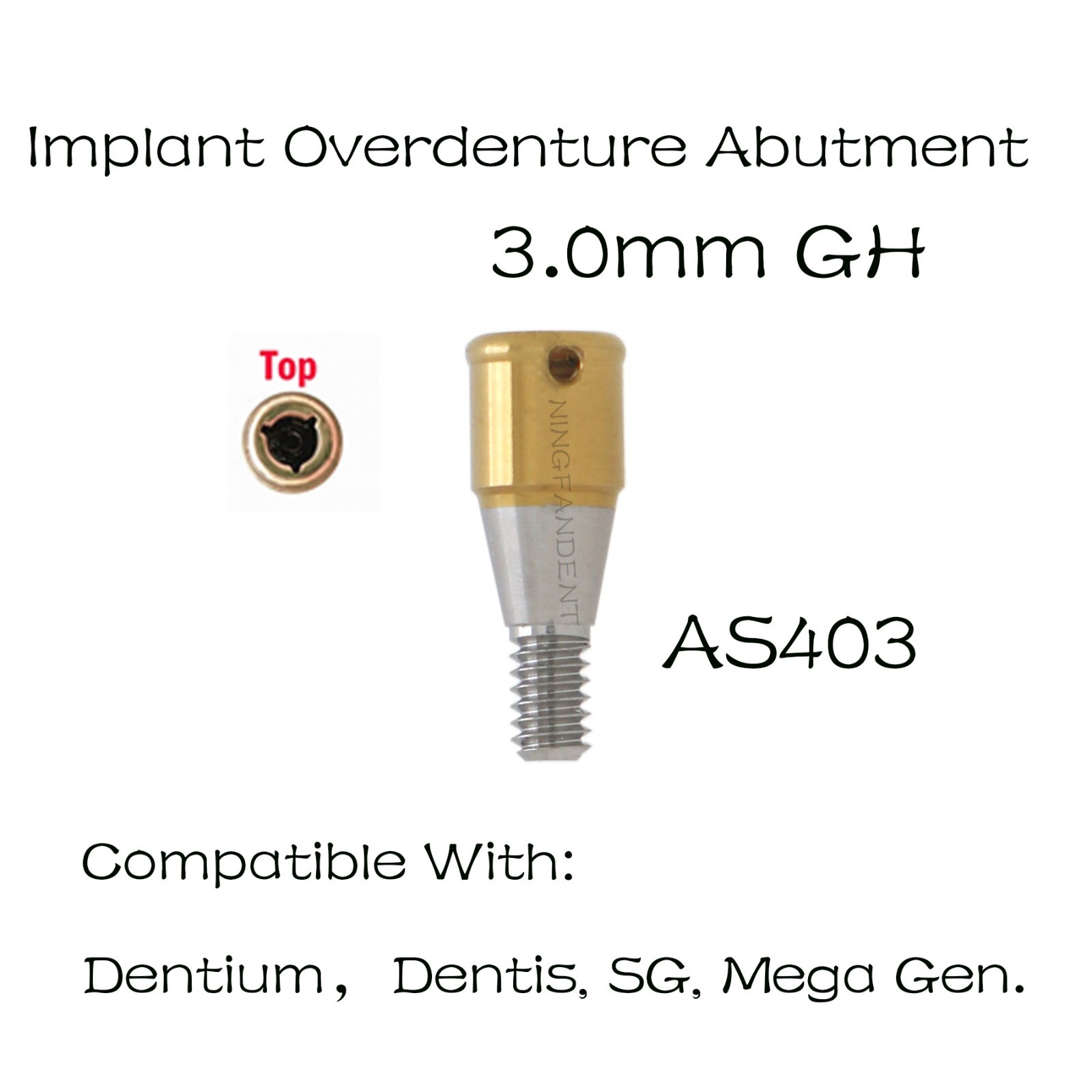 Dentiumm/Dentis/SG/Mega Gen Overdenture Locator Abutments For 3.0/4.0/5.0mm GH