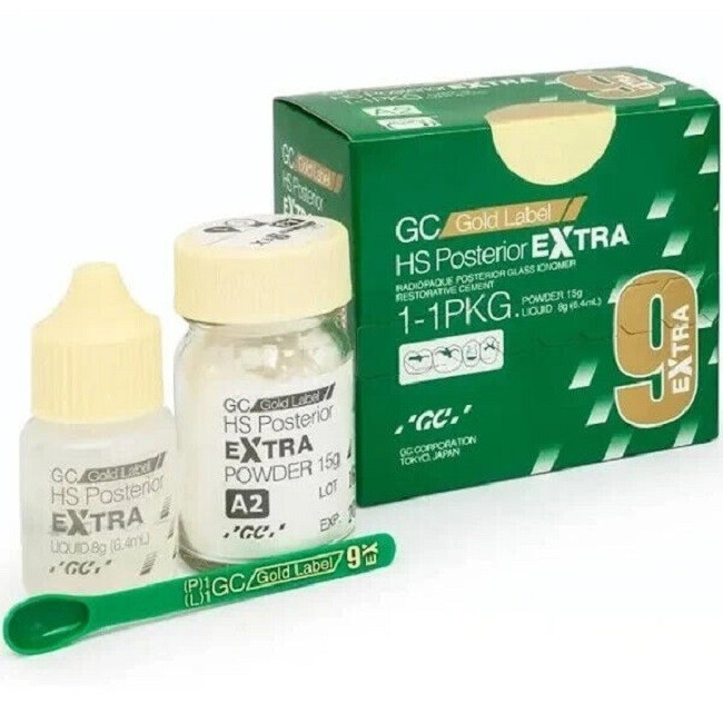 GC Gold Label HS Posterior EXTRA Glass Ionomer Cement A2 1-1 Pkg Dental