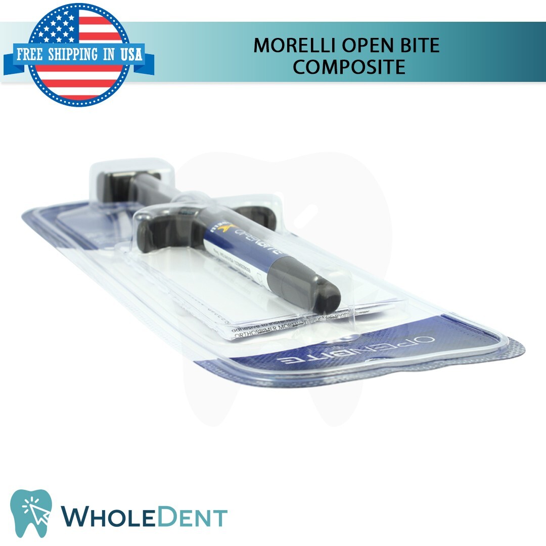 Orthodontic Dental Open Bite Composite Resin Morelli Blue 4g Syringe Dual Cure