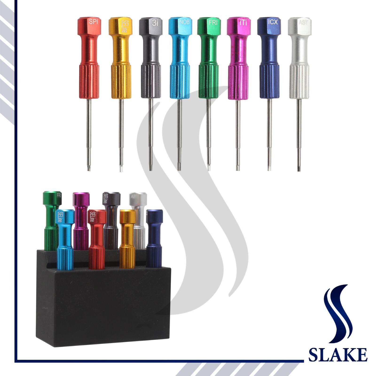 Dental Screw Driver Kit Abutment set of 8 Drivers With Black Box