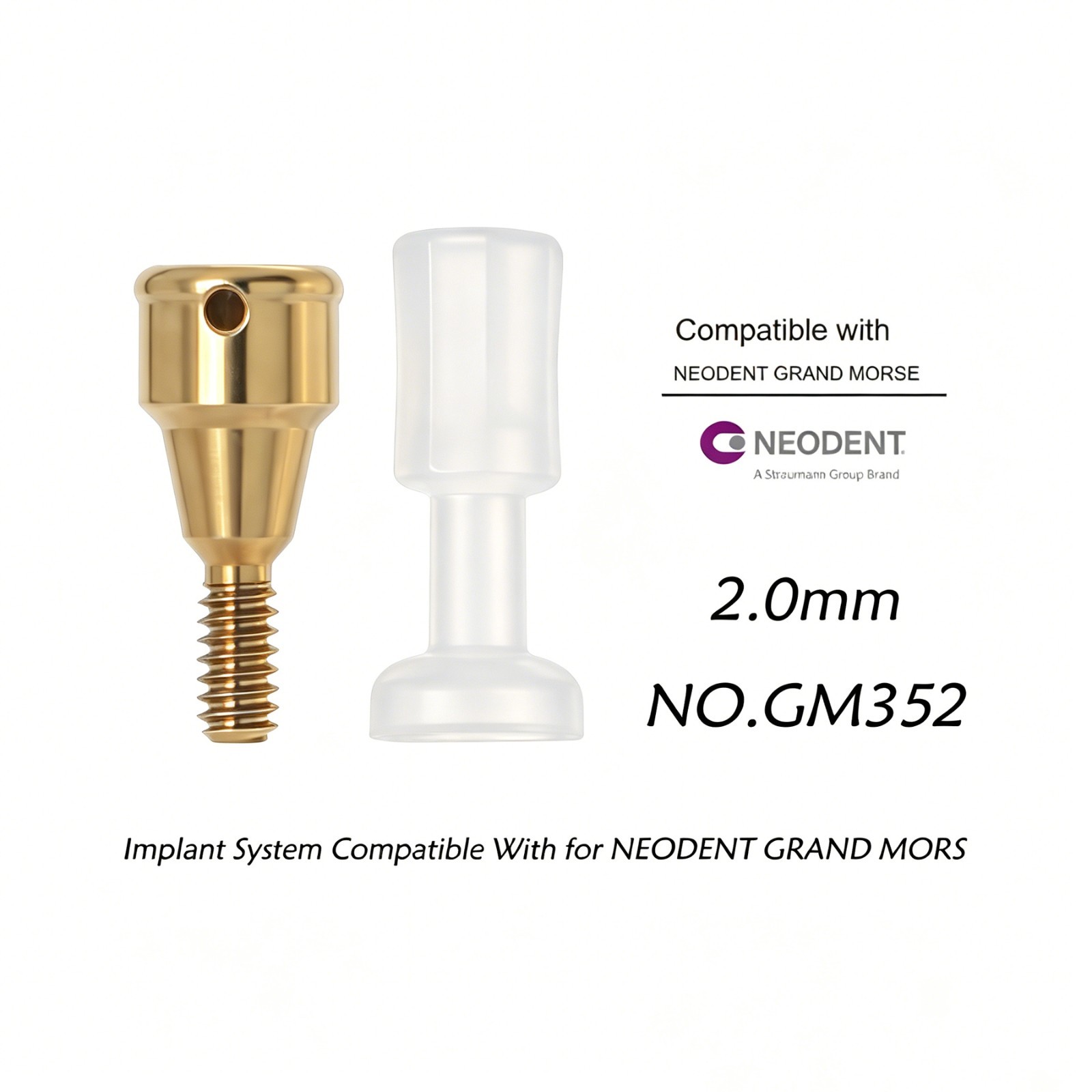 Neodent GM Overdenture Abutment Removable Anchor for NEODENT GRAND MORSE 1-6mm G