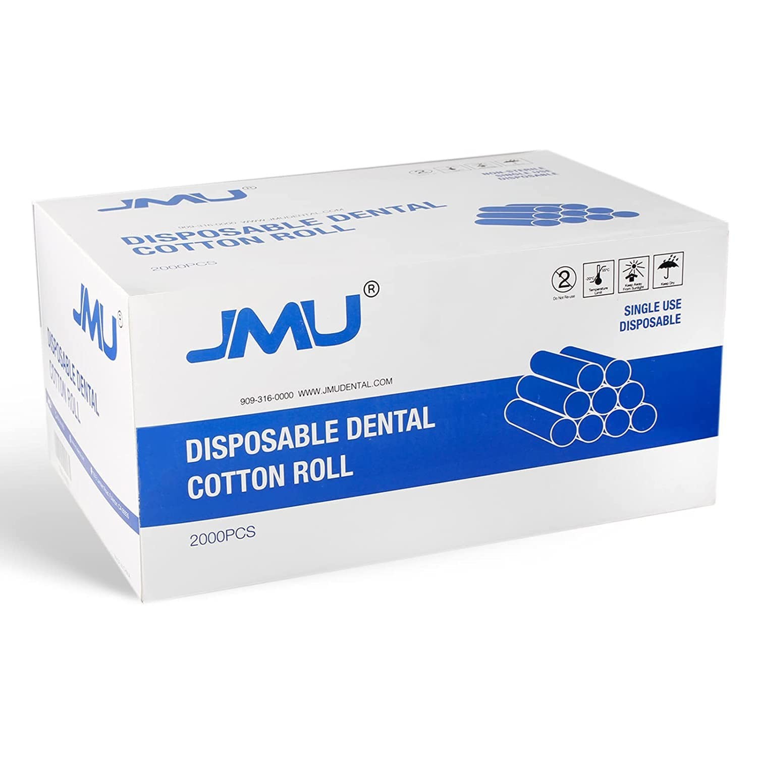 2000 Pcs Dental Cotton Rolls 1.5” Rolled Cotton Non-Sterile High Absorbent C…
