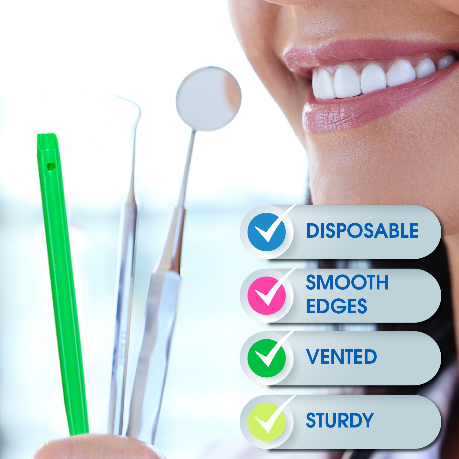 Dental HVE High Volume Evacuation Speed Suction Tips (Choose Qty & Color)
