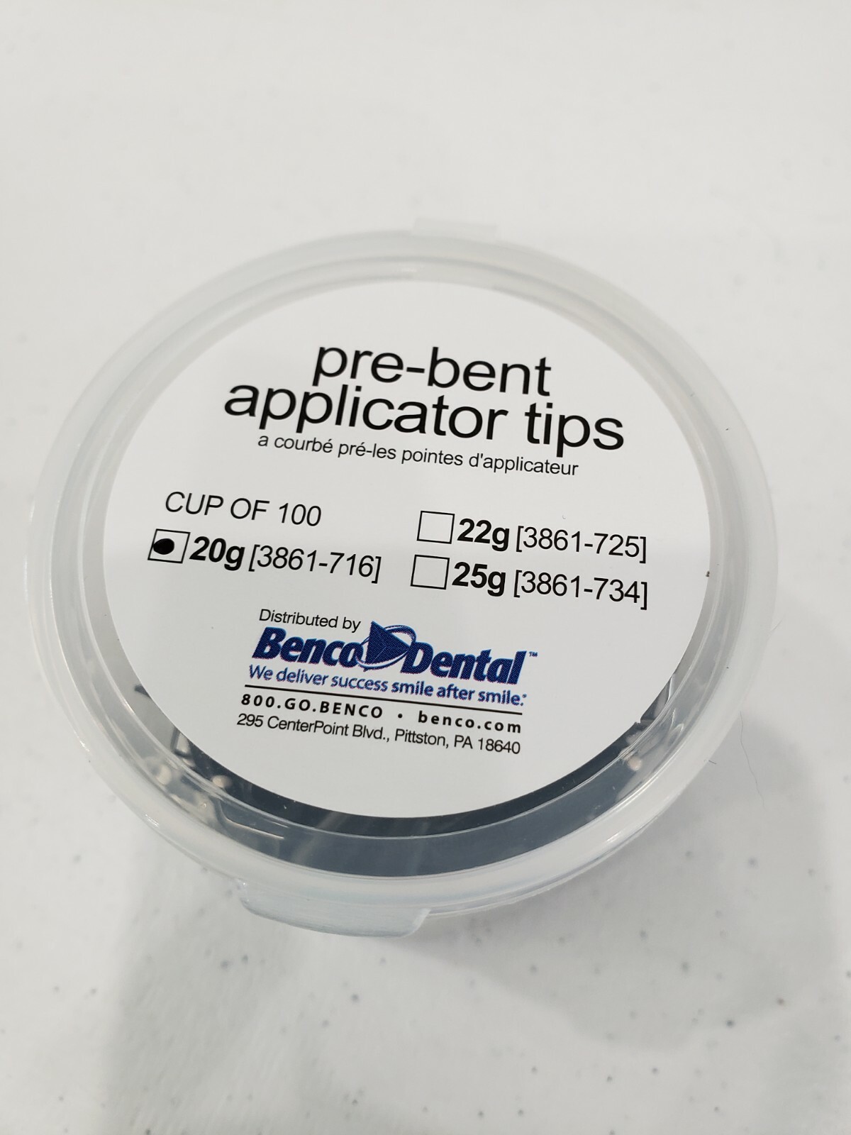 Dental Delivery Tips 100pk BENCO dental Applicator Tips 20g