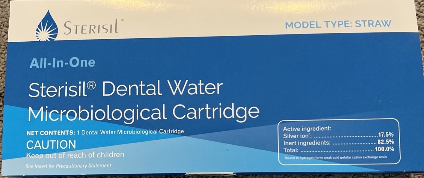 Sterisil Dental Water Microbiological Cartridge. Model Type STRAW