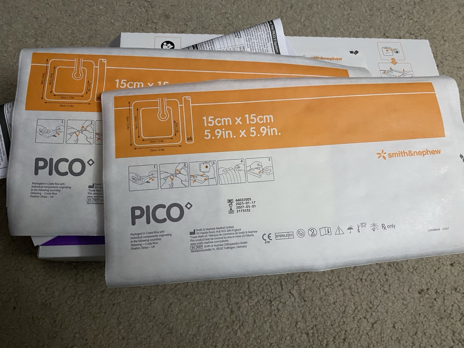Smith & Nephew Pico 7 Wound Therapy 5.9″ x 5.9″ System 66022005 *1 Box* *NEW*