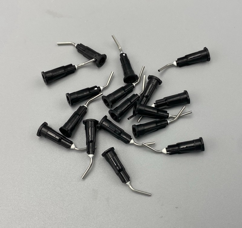 500Pcs Dental Pre Bent Needle Tips for Etch Gel Composite Resin Acid Syringe Tip