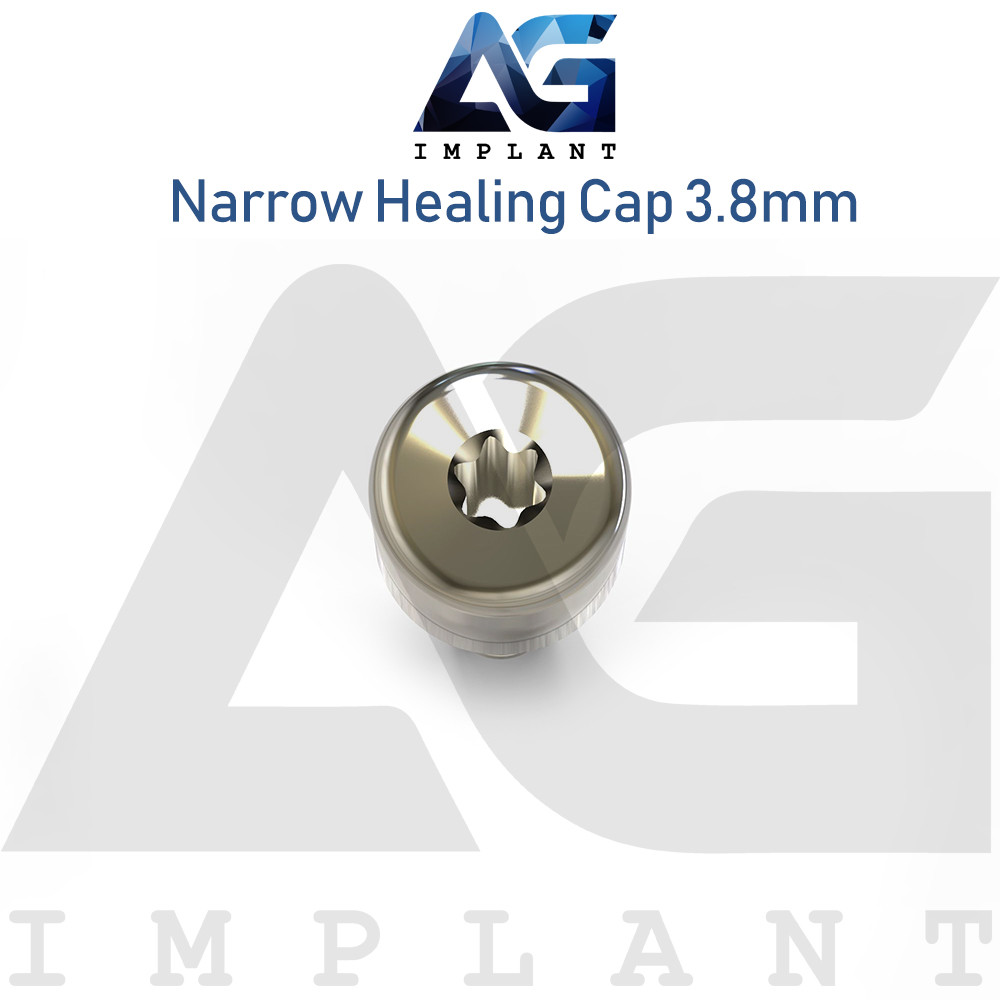 x10 Narrow Healing Cap Abutment System 3.8mm Titanium For Dental Hexagon 2.42mm