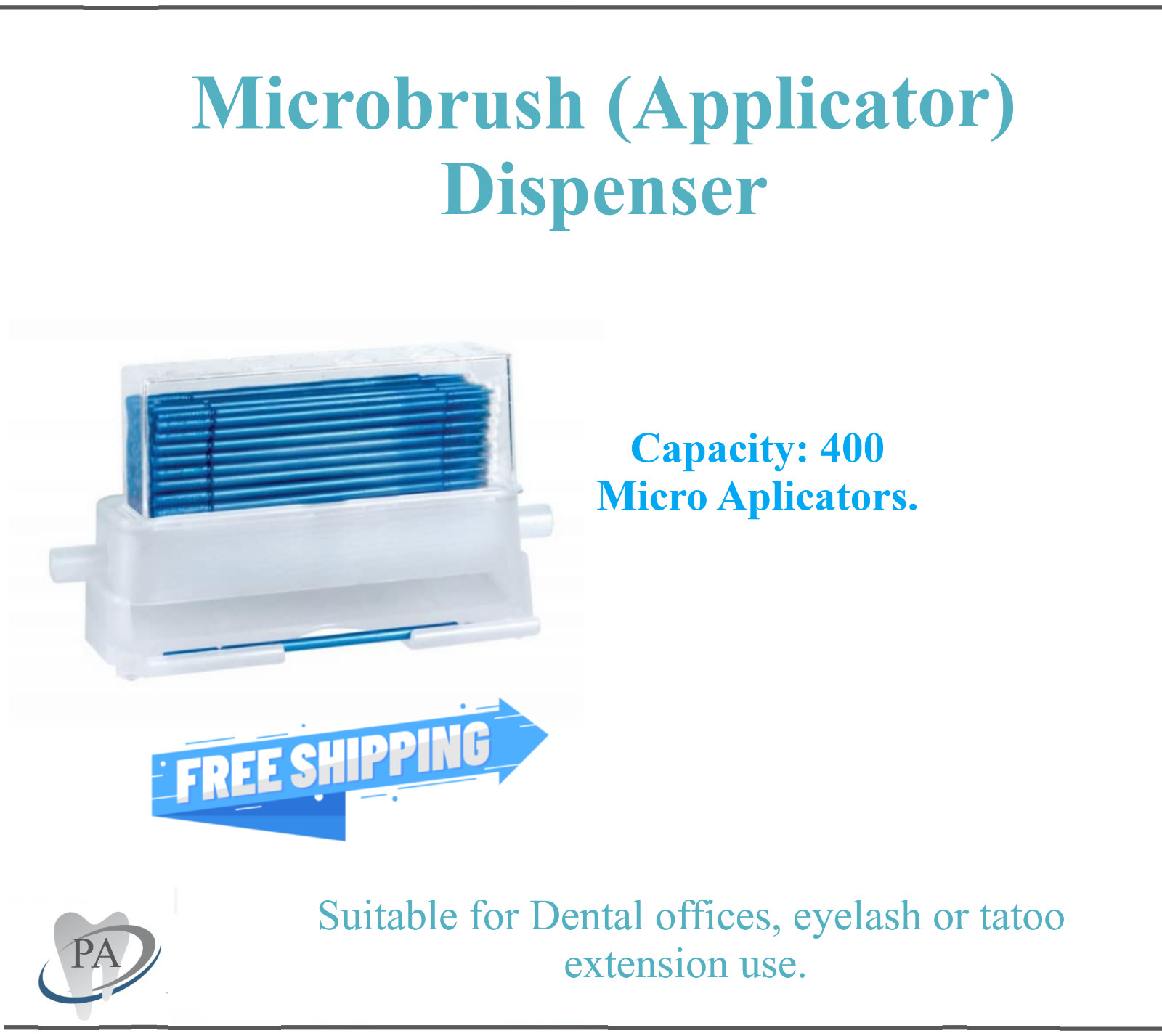 Dental Microbrush Dispenser – Holds 400 Microbrushes, Microbrush Organizer