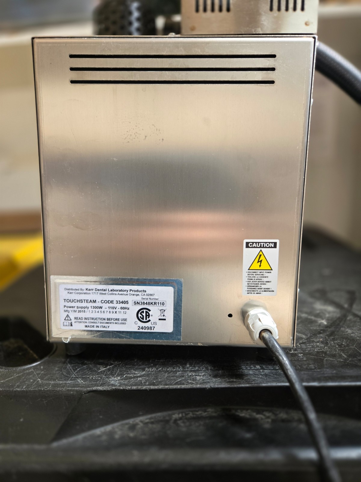 Kerr TOUCHSTEAM 33405 Laboratory Products
