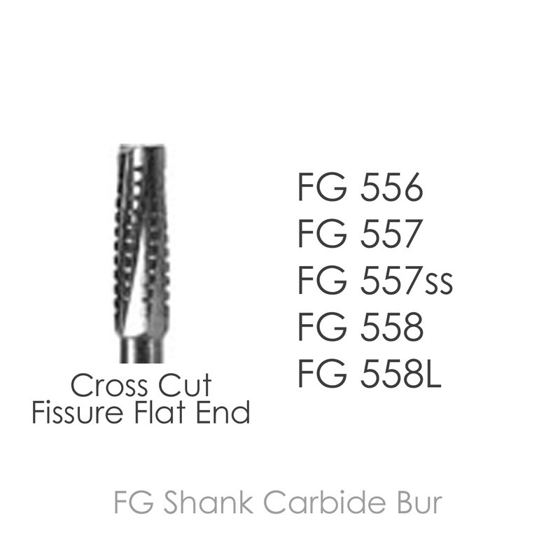 Meta BesQual Carbide Burs FG Friction Grip CROSS CUT FISSURE FLAT END Pkg/10