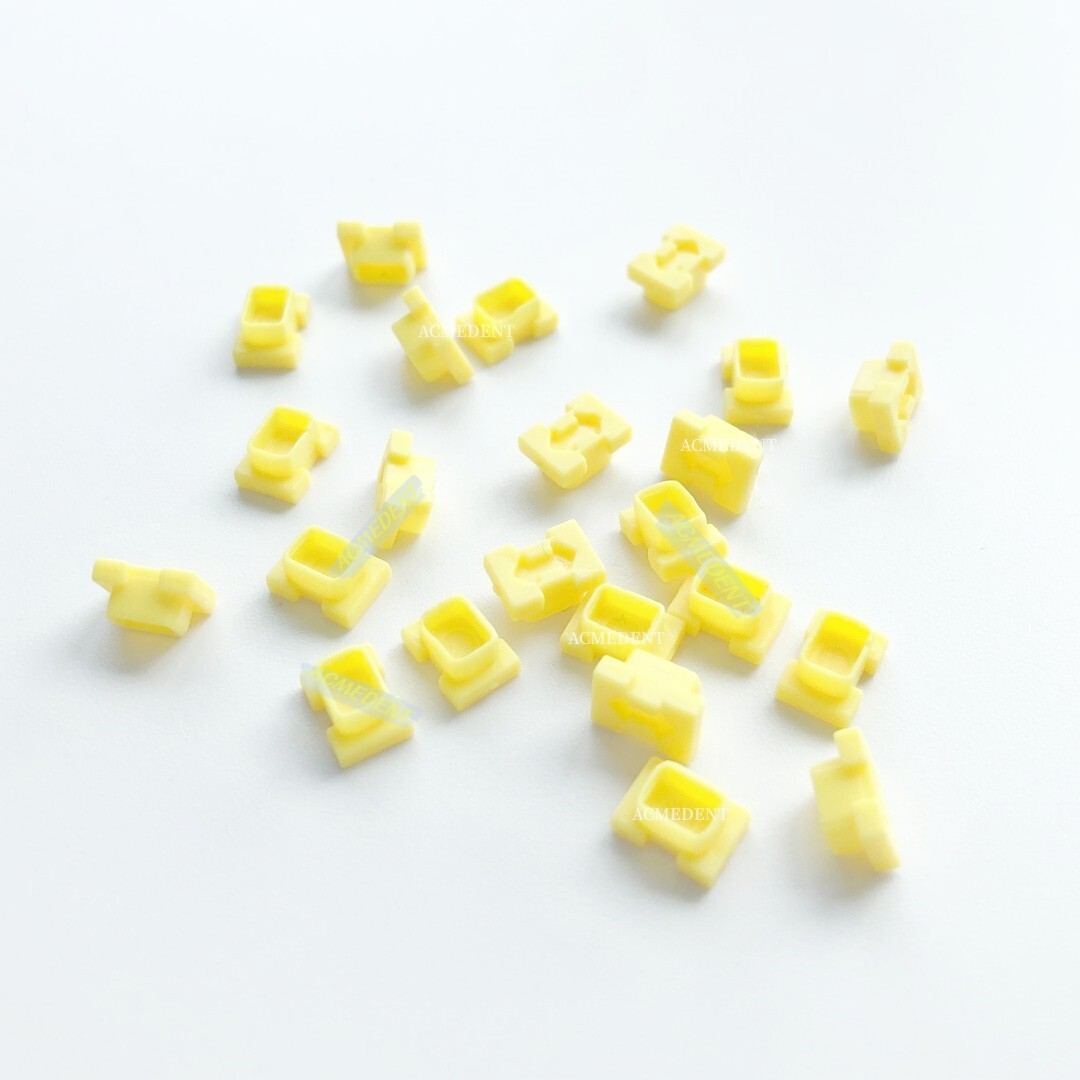 20Pcs Dental ITI Snap Caps Closed Tray NC Coping Impression Fit Straumann Yellow