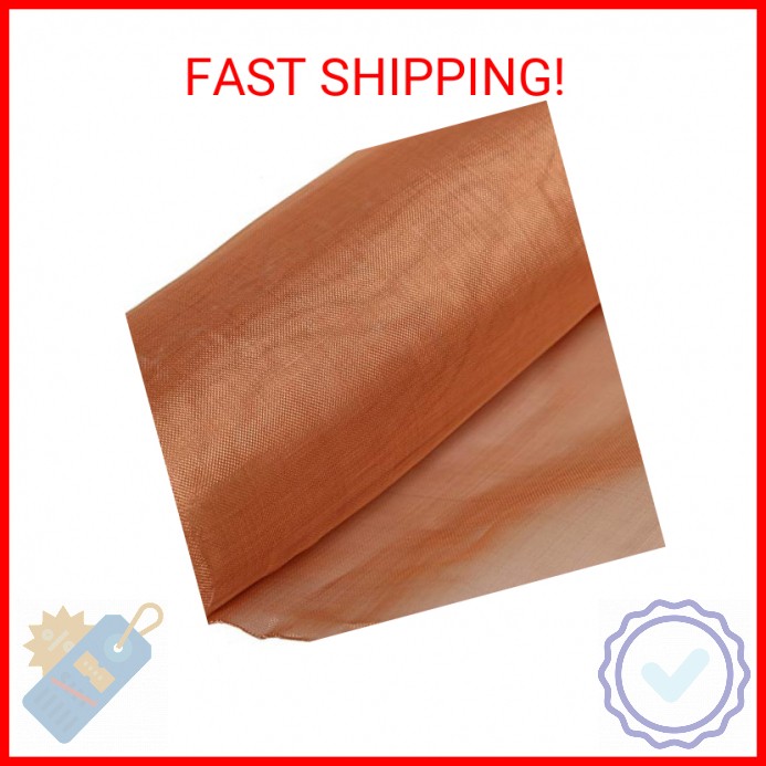 99.9% Pure Copper Wire 40 Mesh- 12.5″ x 38″ Dense Filter Screen Mesh