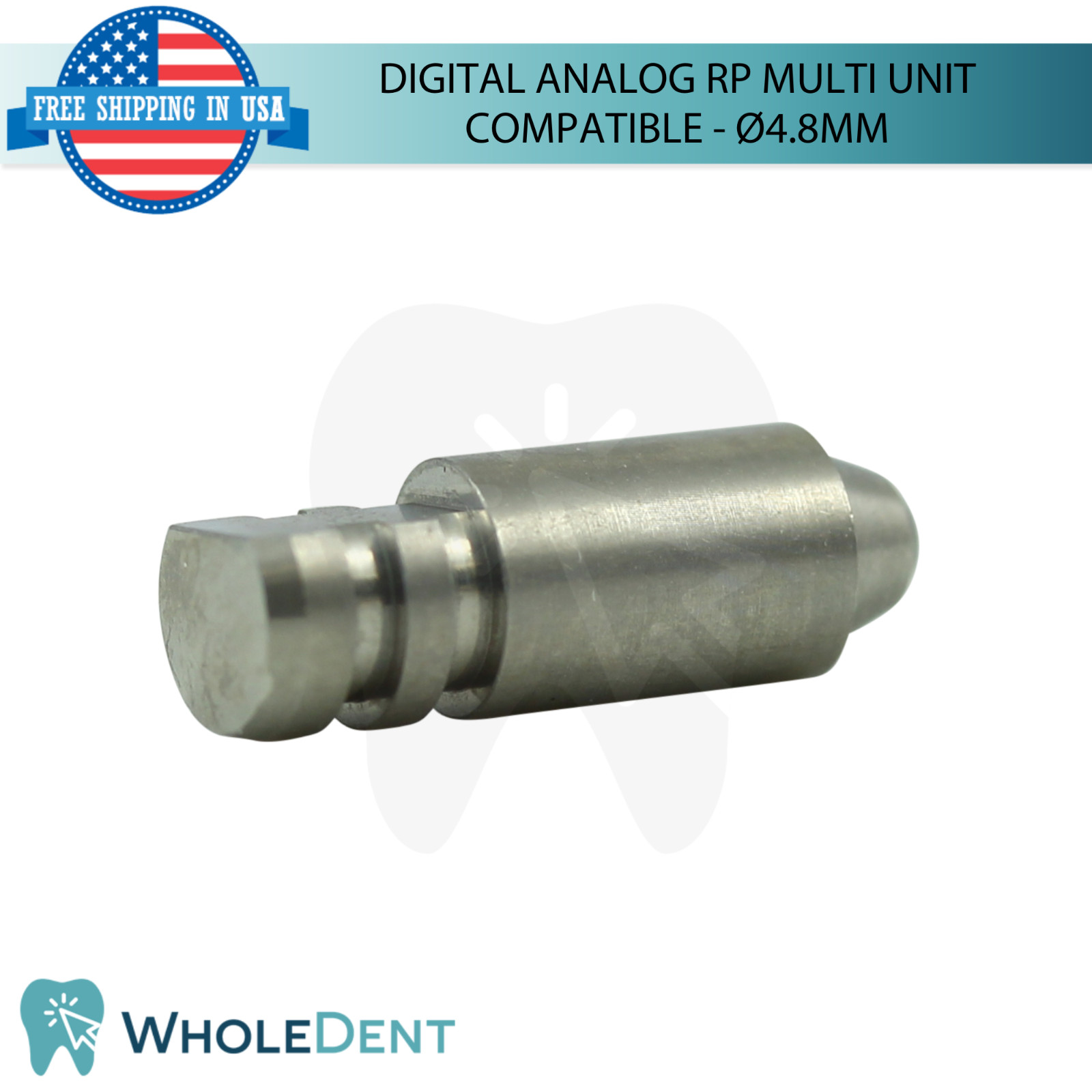 1x Dental Digital Analog RP Ø4.8mm Multi Unit Prosthetic Compatible 1.4mm