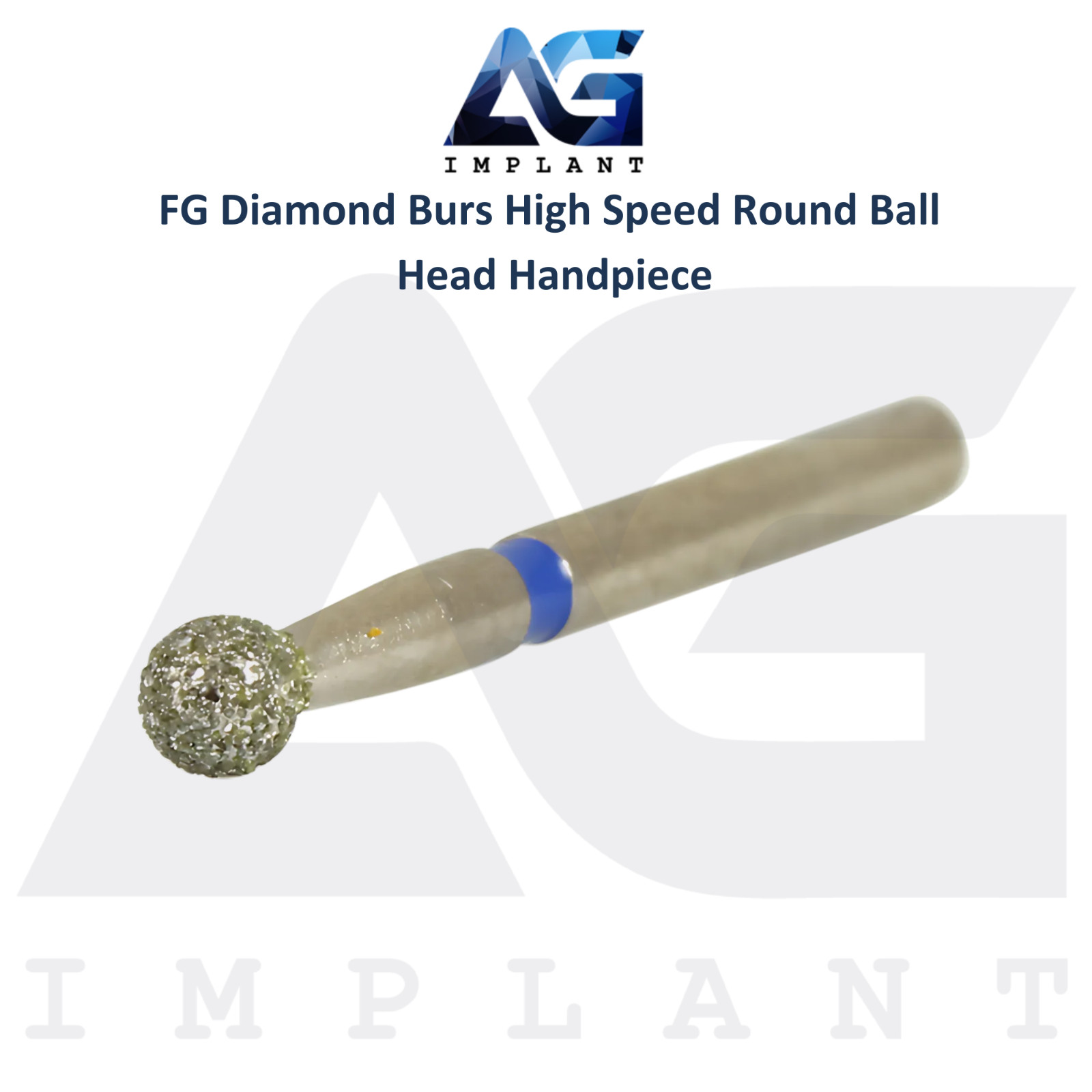 Dental FG Diamond Grit Burs High Speed Round Ball Head Handpiece Sterile 10pcs