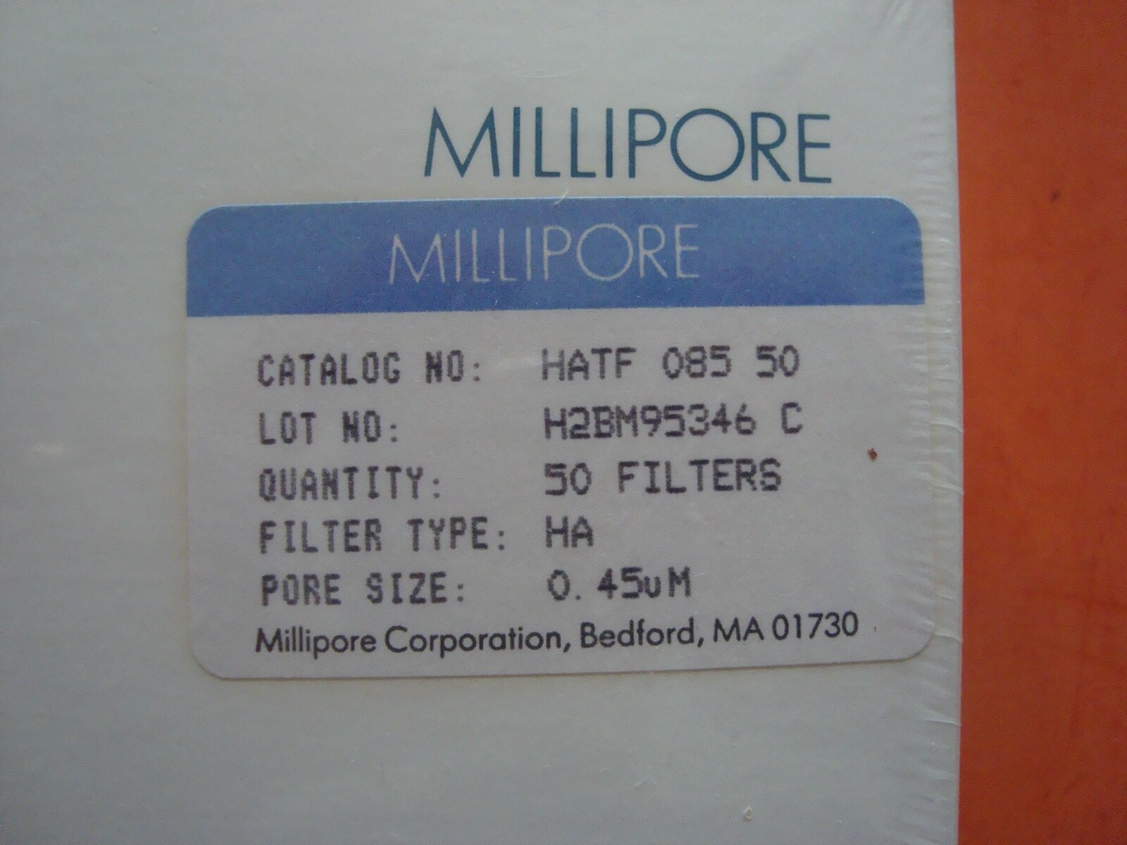Millipore HATF 08550 0.45 µm 85mm nitrocellulose filters NEW! OEM NOS 50/pk
