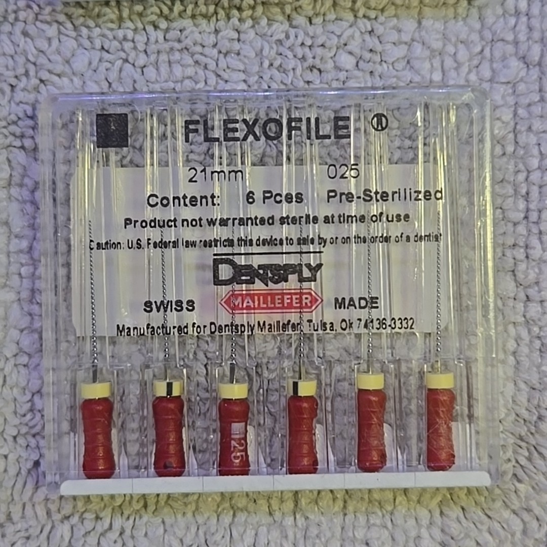 Dentsply Flexofile Endo 21mm 6 SIZES 010 015 020 025 030 035 Sealed **LOT 1**
